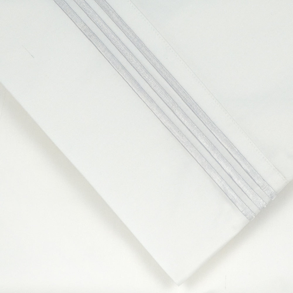 Pointehaven Long Staple Cotton Embroidered Percale Oversized Percale Cooling 4 pc Sheet Set