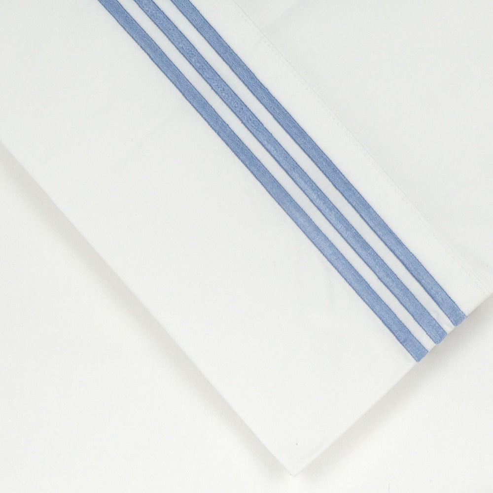 Pointehaven Long Staple Cotton Embroidered Percale Oversized Percale Cooling 4 pc Sheet Set