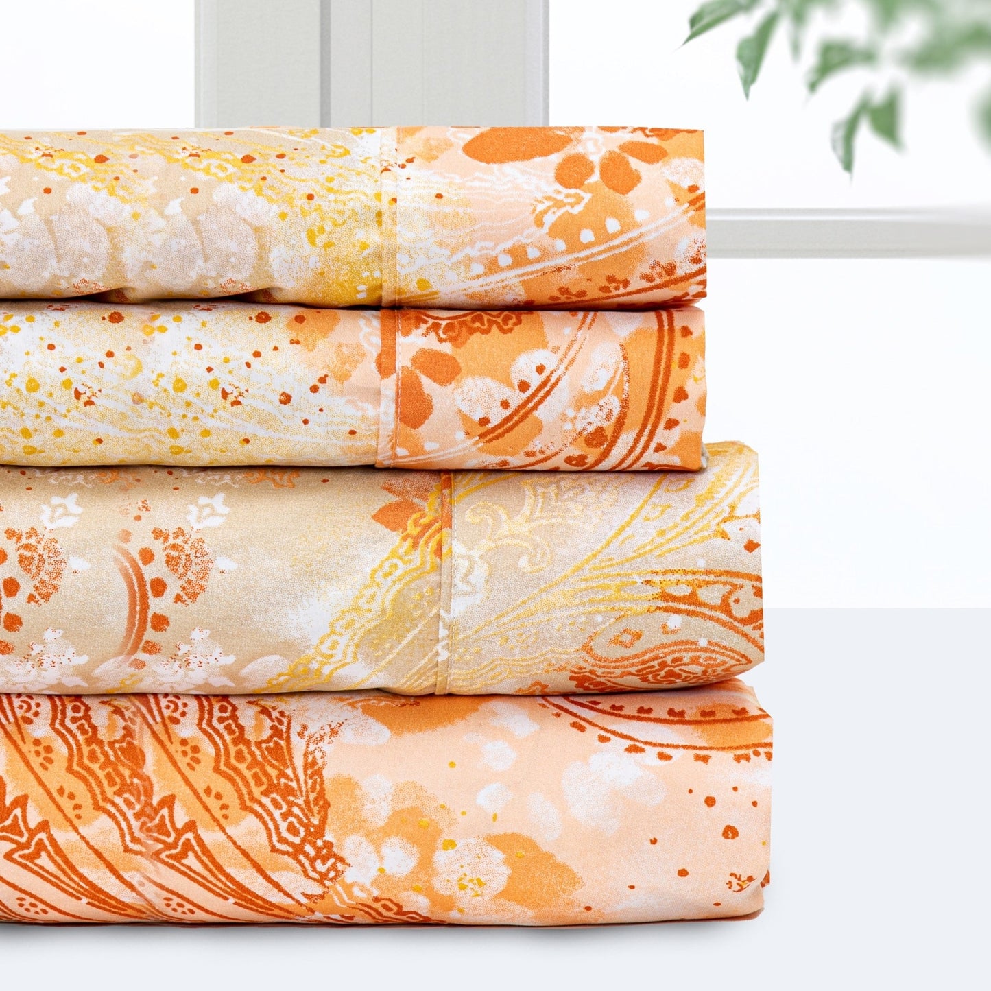 Pointehaven Microfiber Printed and Solid Luxury sized Sheet Set