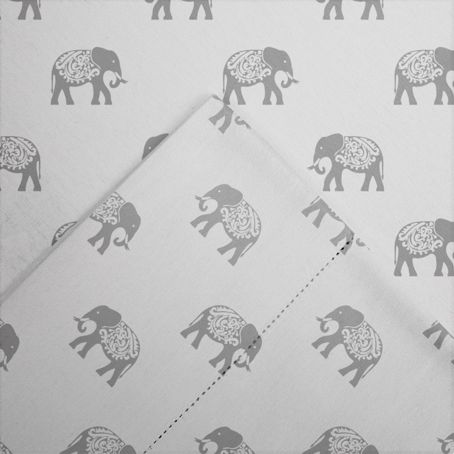 Pointehaven Printed Cotton Flannel Hemstitch Deep Pocket Bed Sheet Set