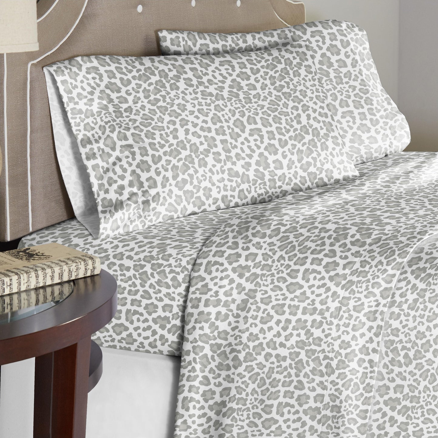Pointehaven Printed Cotton Flannel Hemstitch Deep Pocket Bed Sheet Set