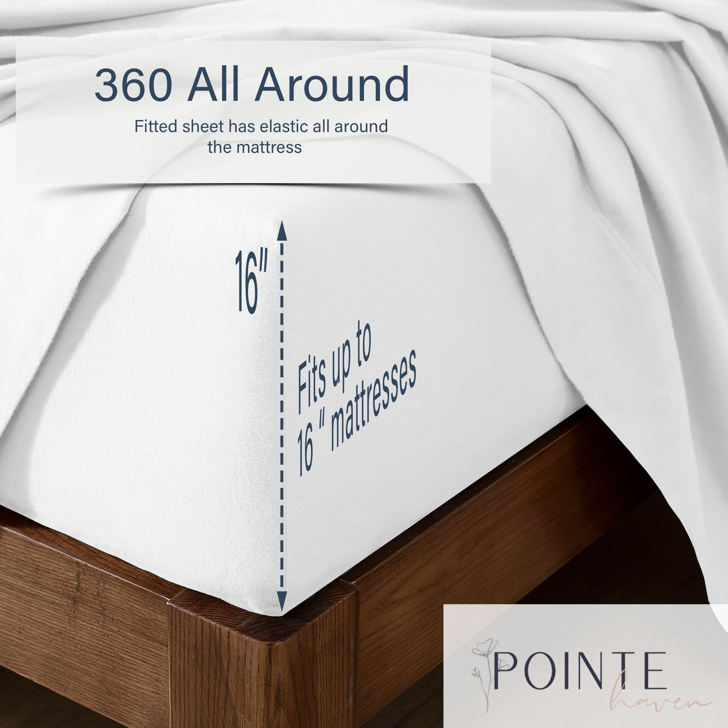 Pointehaven Superior Weight Cotton Deep Pocket Flannel Bed Sheet Set