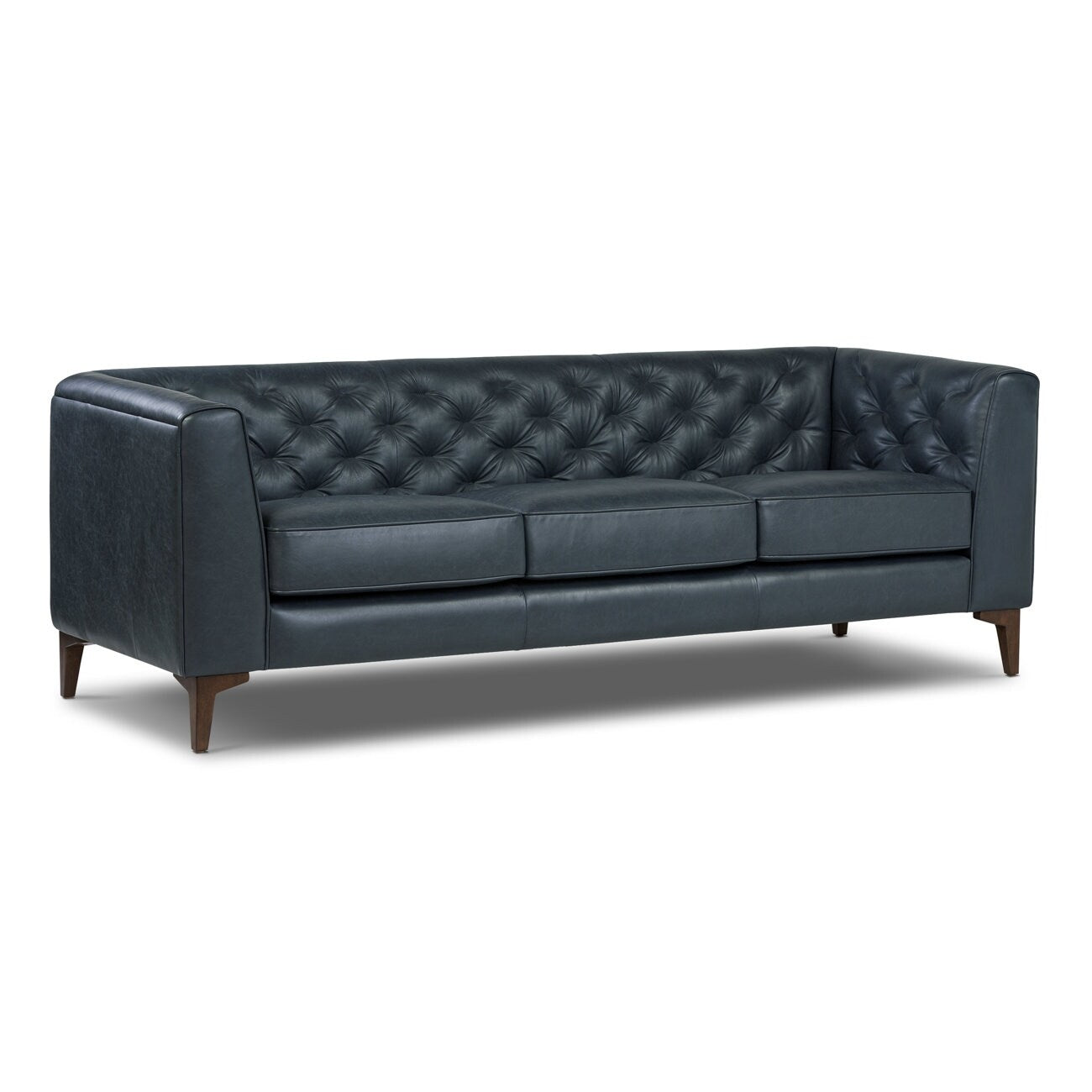 Canapé Poly & Bark Essex 89 - Cuir italien véritable pleine fleur