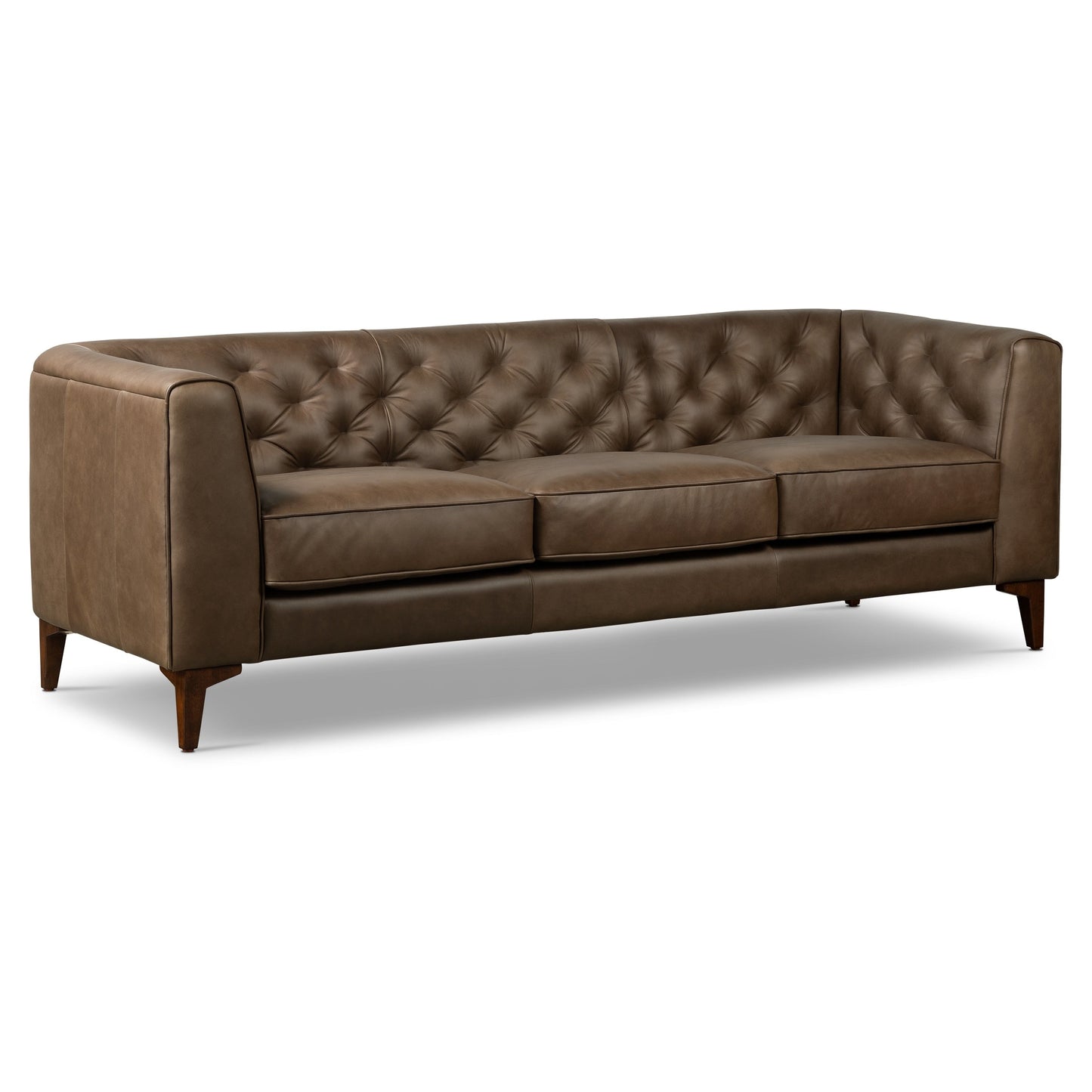 Canapé Poly & Bark Essex 89 - Cuir italien véritable pleine fleur