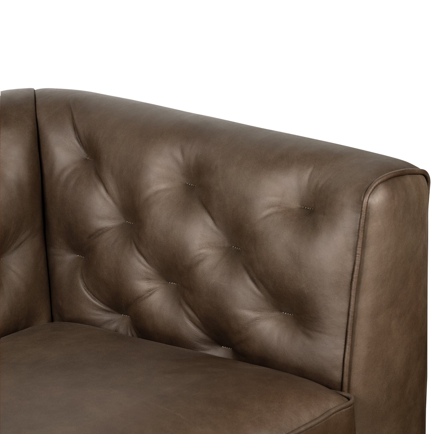 Canapé Poly & Bark Essex 89 - Cuir italien véritable pleine fleur