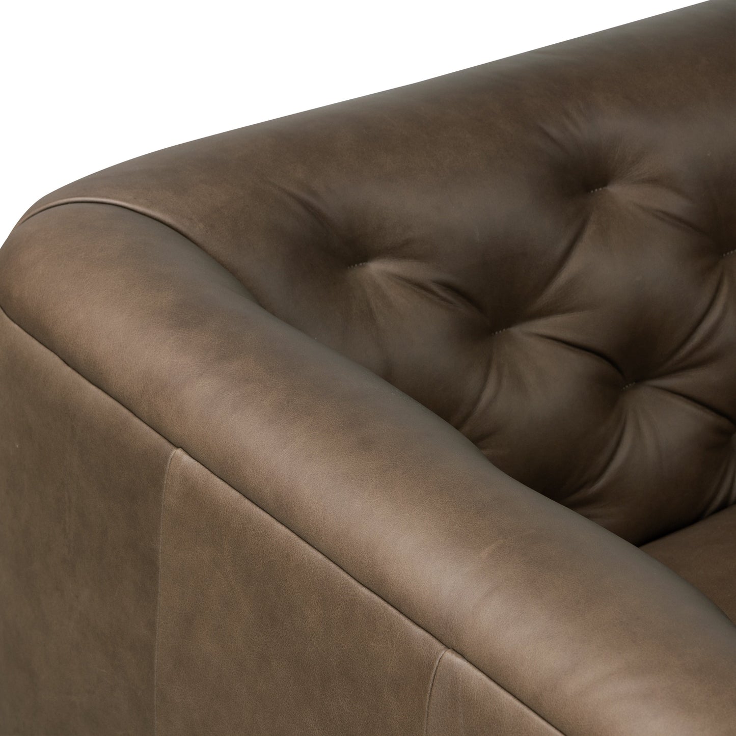 Canapé Poly & Bark Essex 89 - Cuir italien véritable pleine fleur