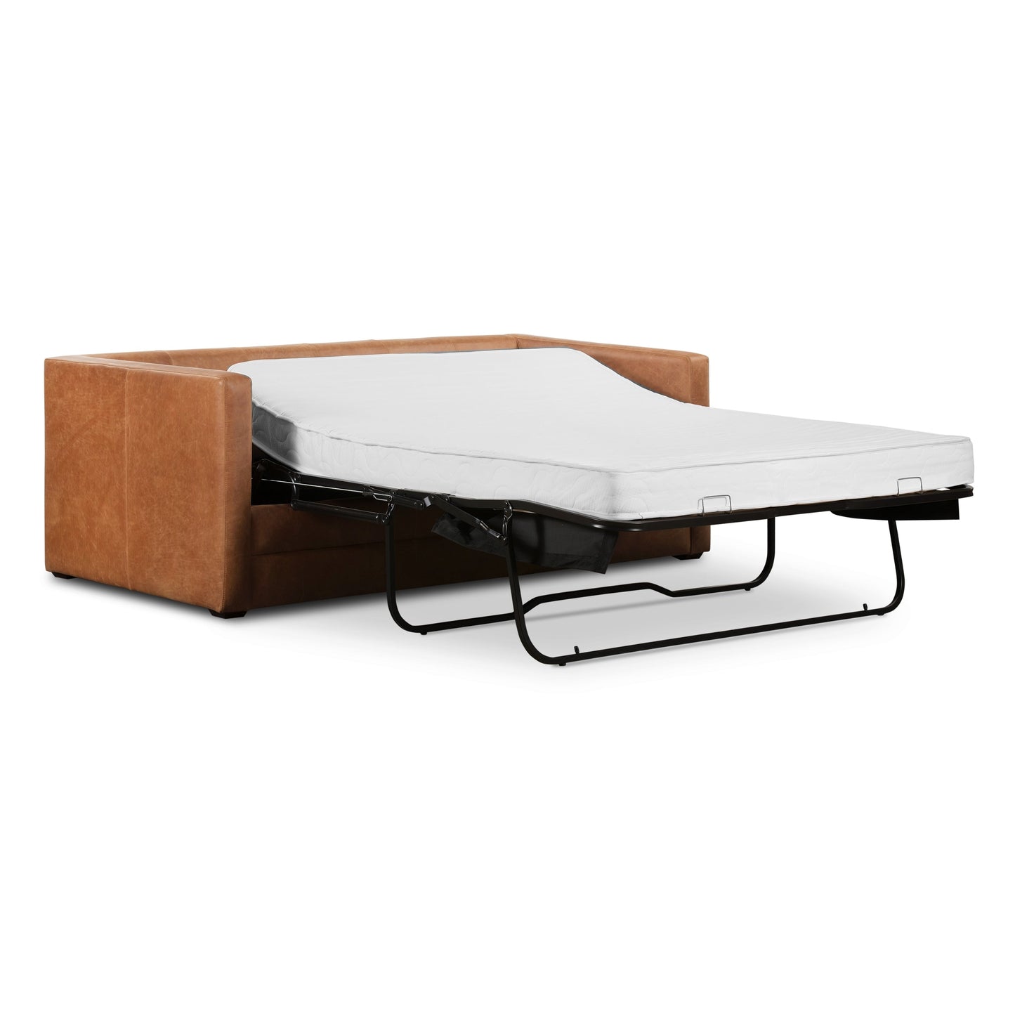 Canapé-lit convertible en cuir pleine fleur Napa 82 de Poly & Bark