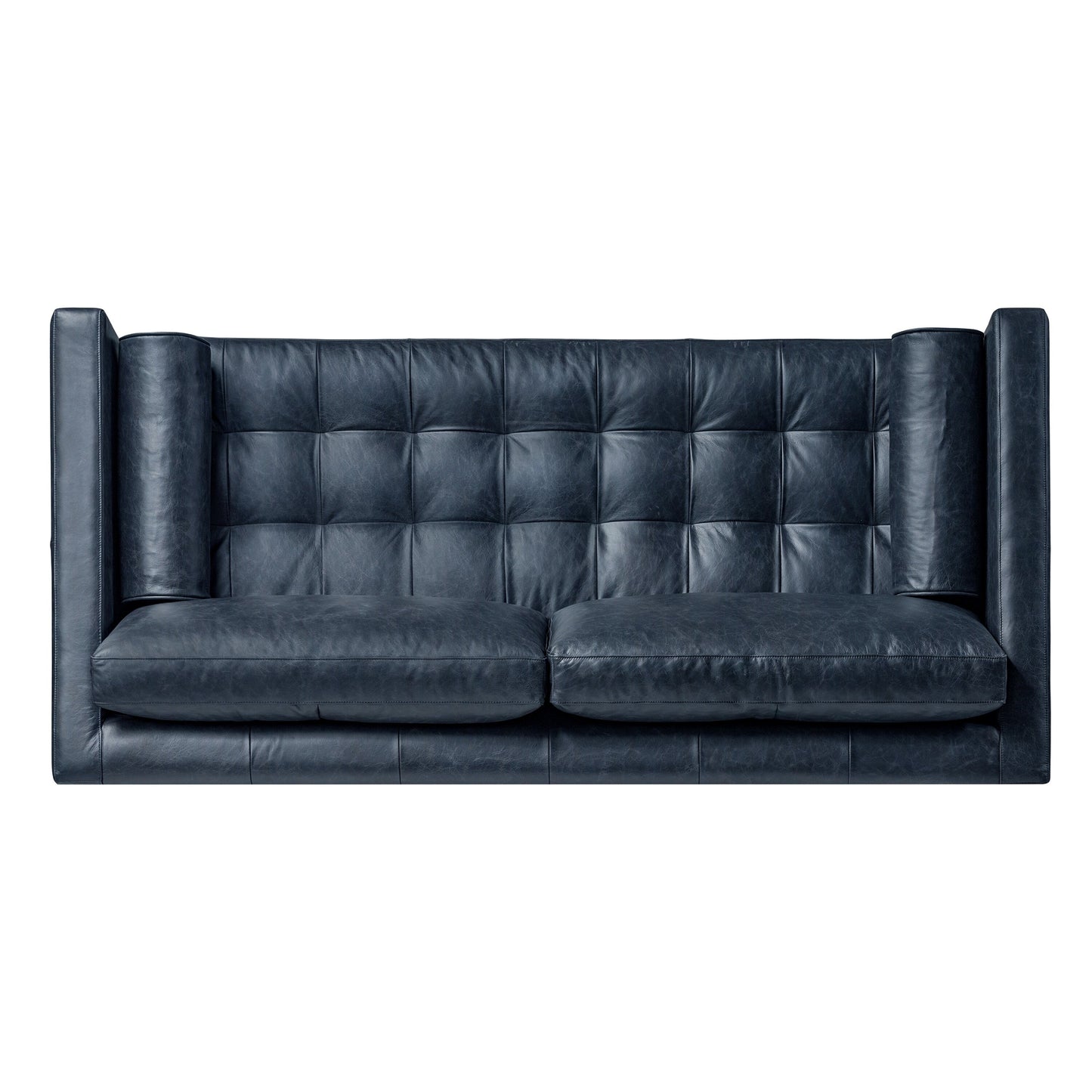 Canapé-lit convertible en cuir pleine fleur Napa 82 de Poly & Bark