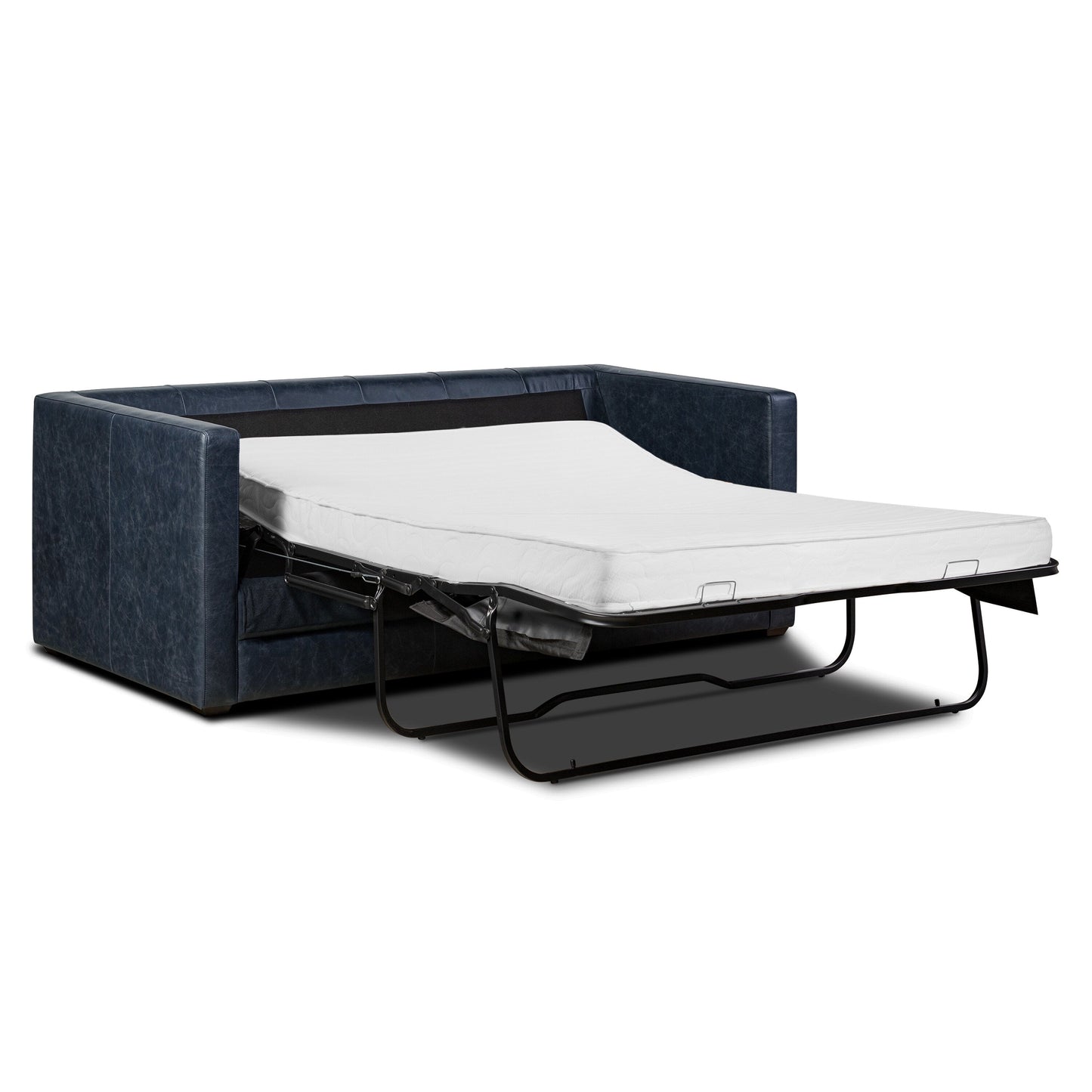 Canapé-lit convertible en cuir pleine fleur Napa 82 de Poly & Bark