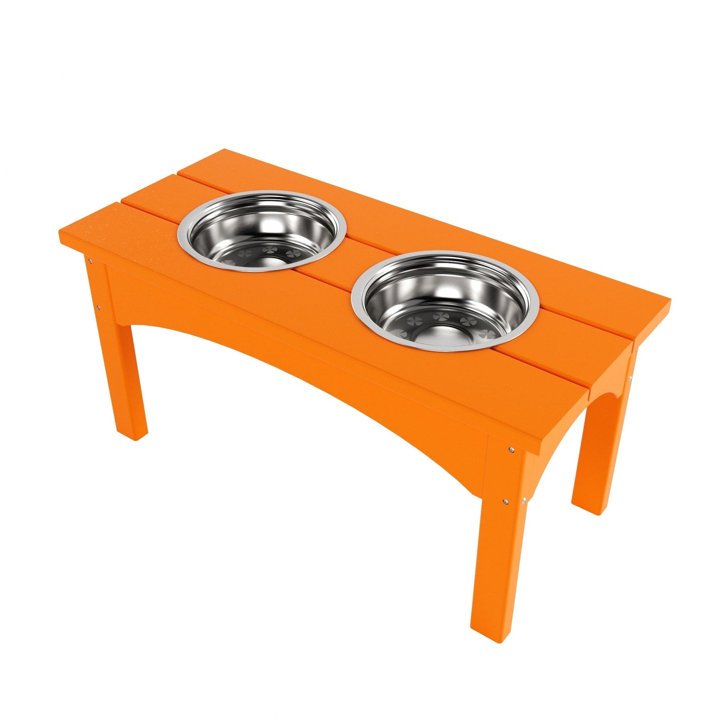 Polytrends Elevated Pet Feeder with Stainless Steel Bowls - N/A