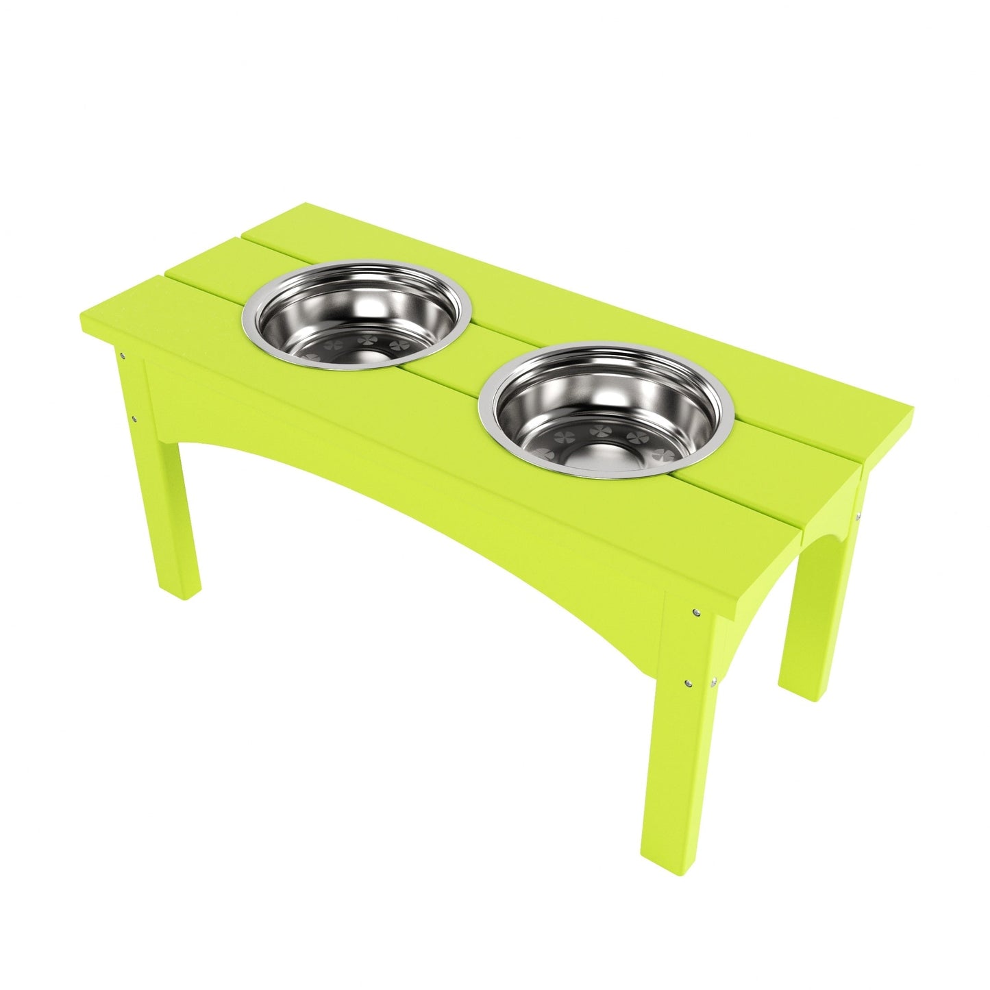 Polytrends Elevated Pet Feeder with Stainless Steel Bowls - N/A