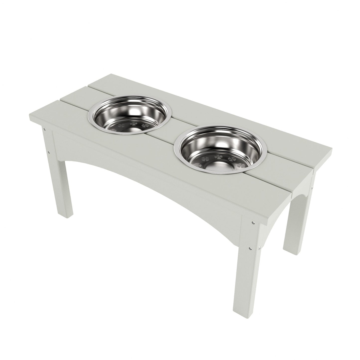 Polytrends Elevated Pet Feeder with Stainless Steel Bowls - N/A