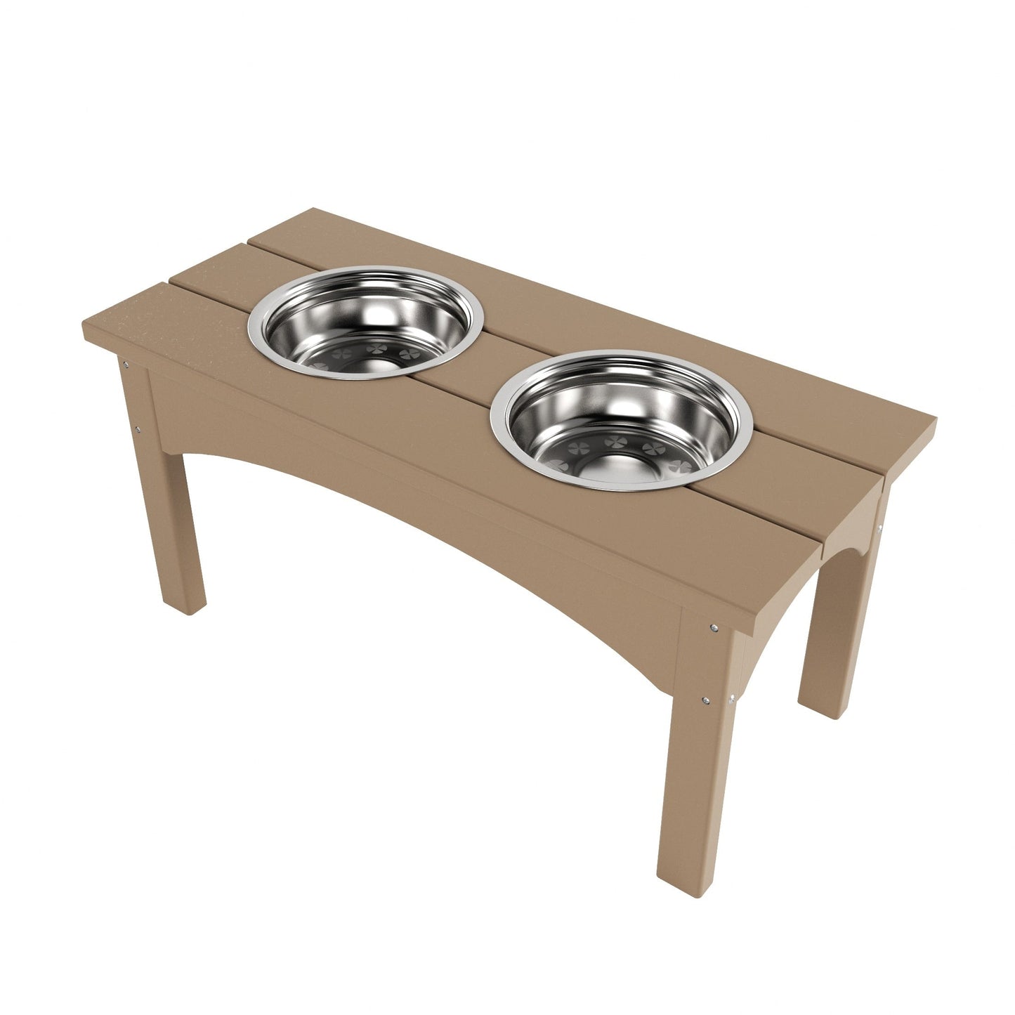 Polytrends Elevated Pet Feeder with Stainless Steel Bowls - N/A