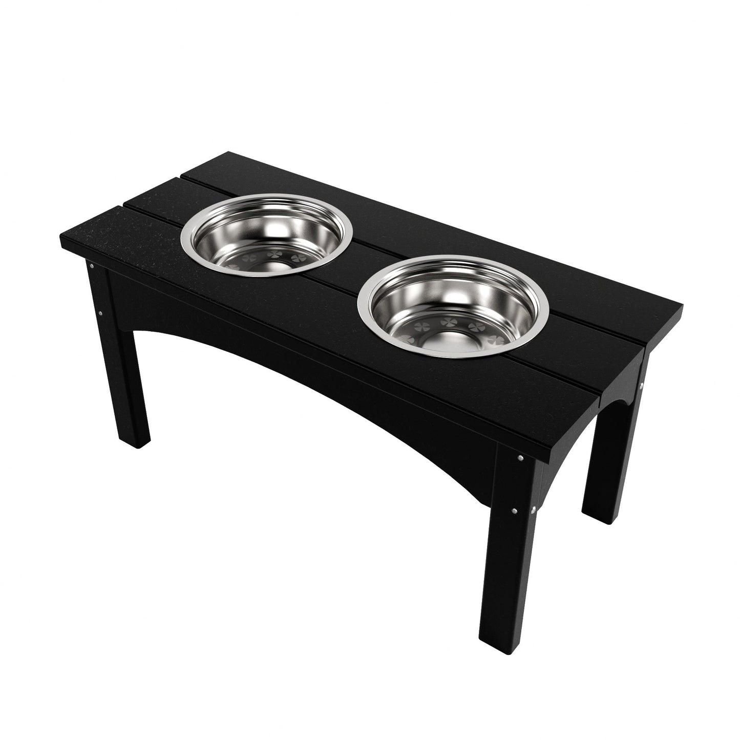 Polytrends Elevated Pet Feeder with Stainless Steel Bowls - N/A