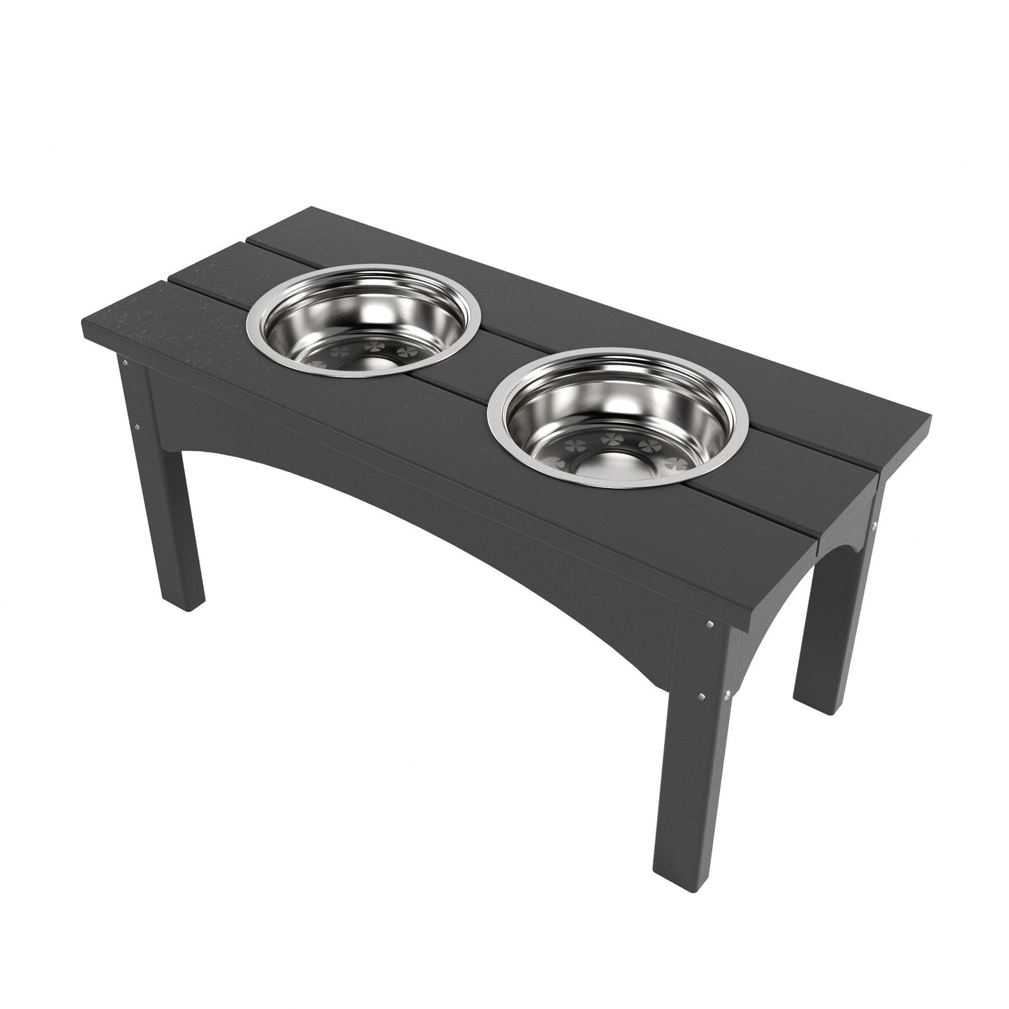 Polytrends Elevated Pet Feeder with Stainless Steel Bowls - N/A