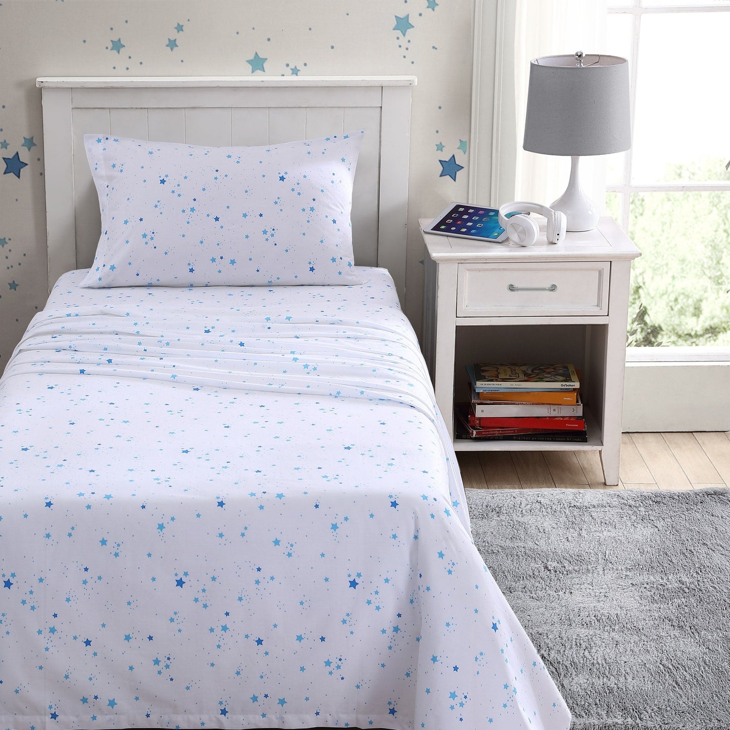 Poppy & Fritz Kids Printed Percale Cotton Sheet Sets