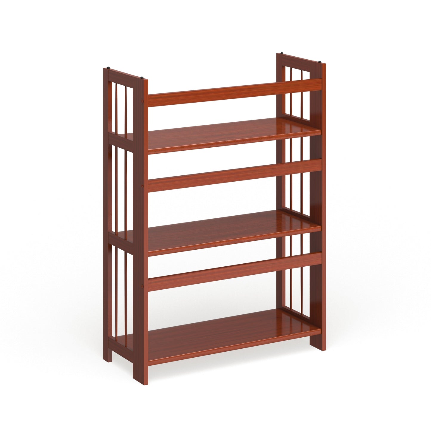 Porch & Den Edgemont 100% Solid Wood Folding Stackable 27.5-inch Bookcase