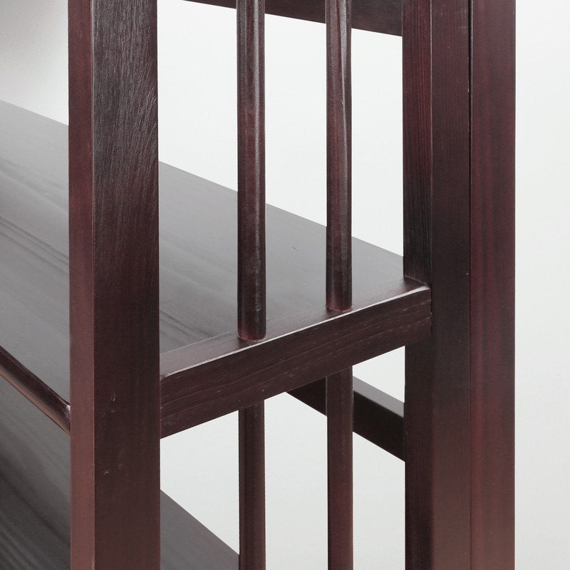 Porch & Den Edgemont 100% Solid Wood Folding Stackable 27.5-inch Bookcase