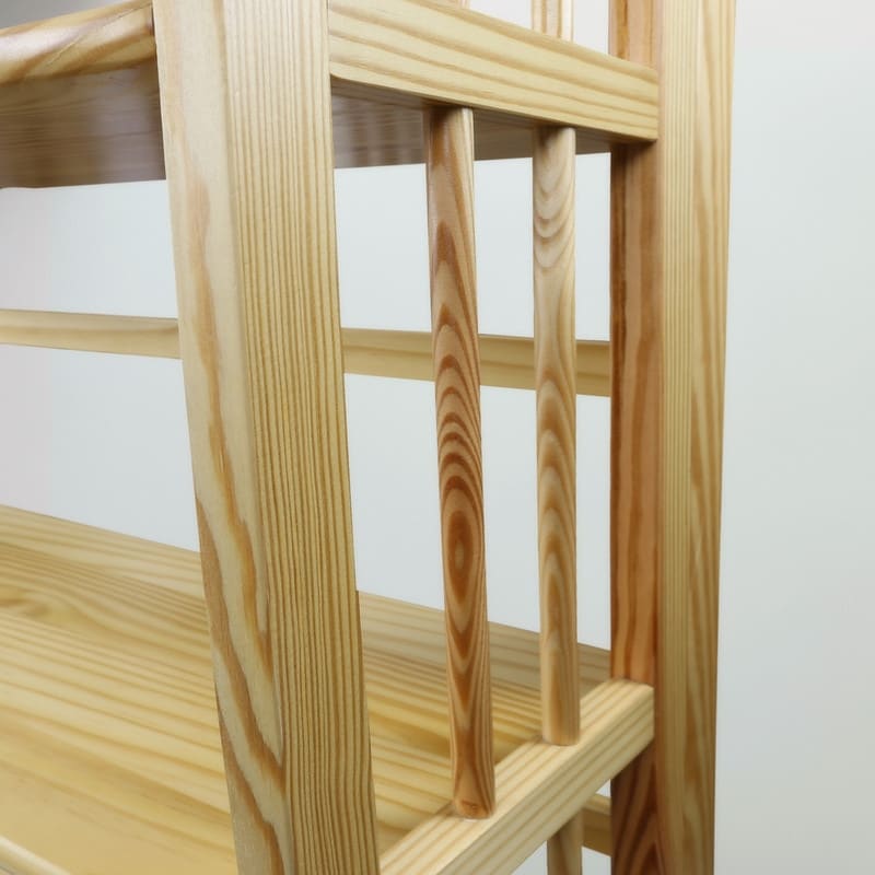 Porch & Den Edgemont 100% Solid Wood Folding Stackable 27.5-inch Bookcase