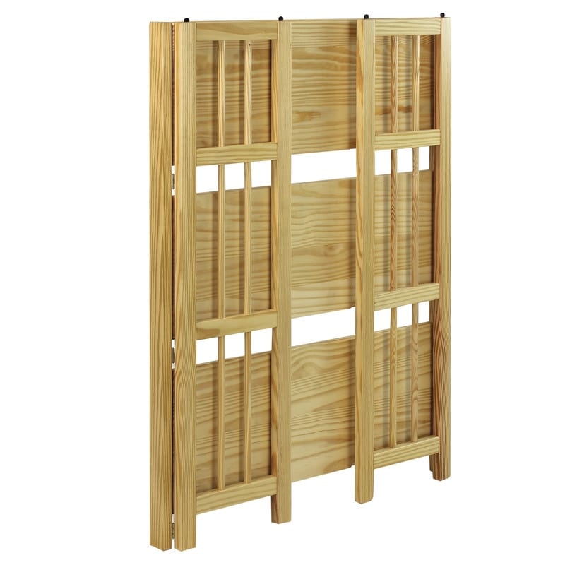 Porch & Den Edgemont 100% Solid Wood Folding Stackable 27.5-inch Bookcase