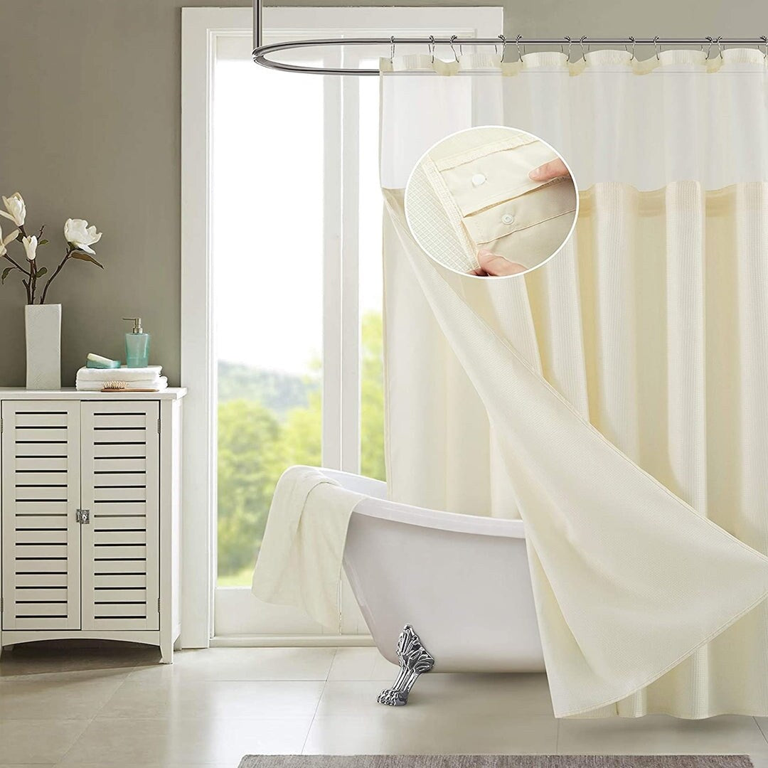 Porch & Den Roycroft Hotel Shower Curtain with Detachable Liner