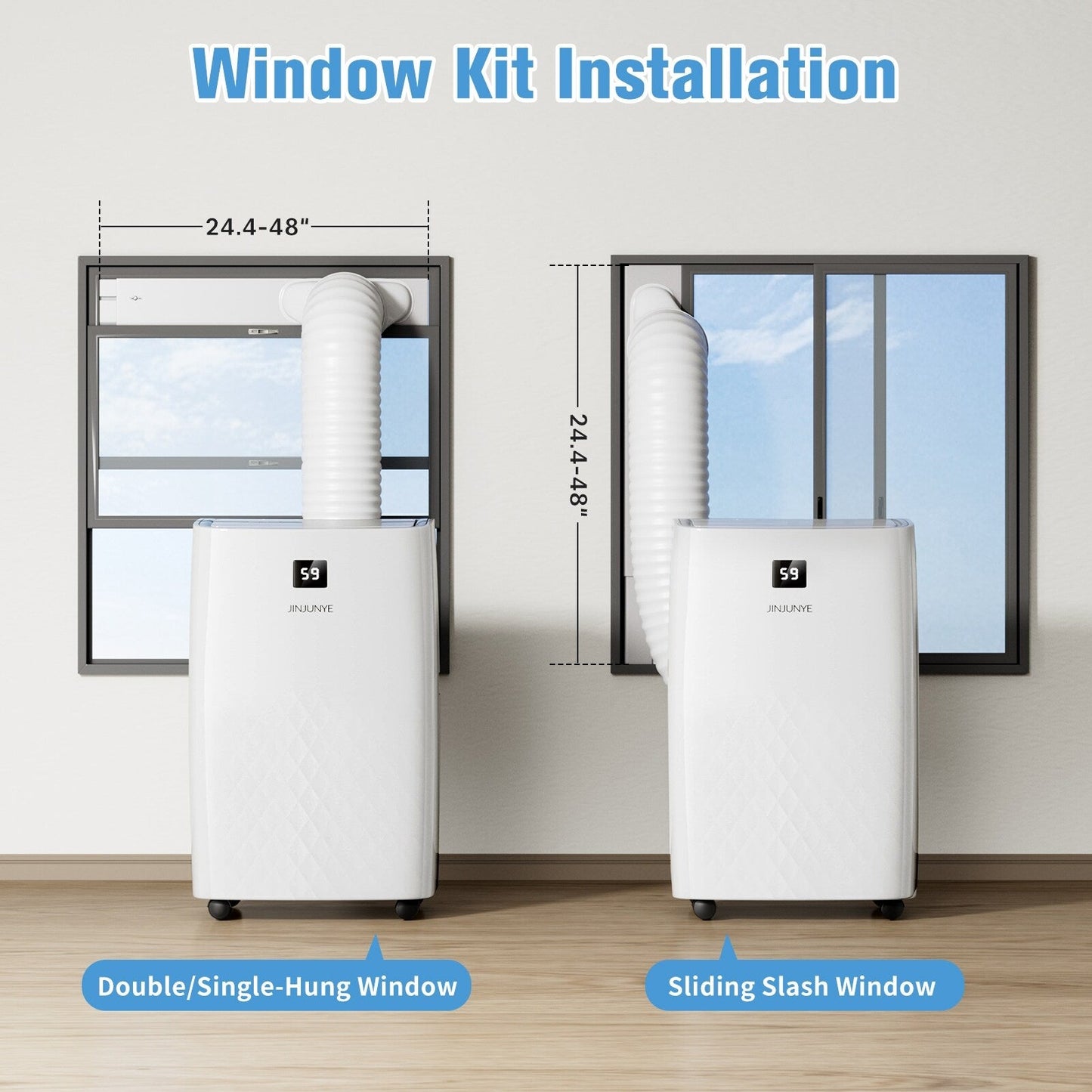 Portable Air Conditioner with Heater – 12000 BTU Cooling & 10000 BTU Heating for Rooms up to 700 Sq.Ft