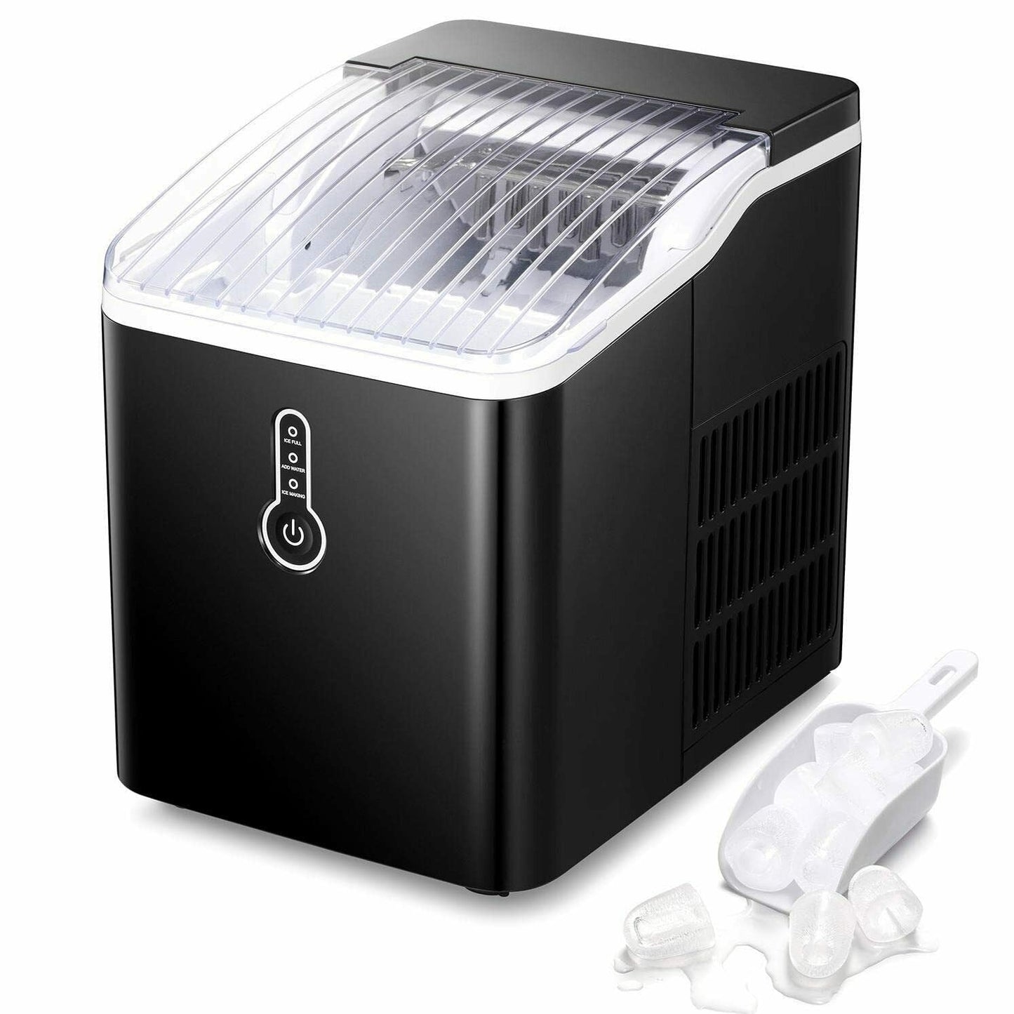 Portable Countertop Ice Maker Machine,26Lbs/24H, Self-Cleaning Home, Low Noise