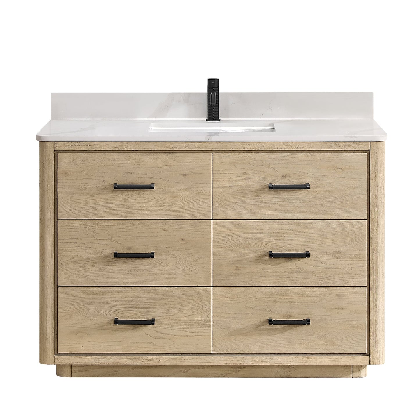 Porto Bath Vanity with White Quartz Stone Top without Mirror
