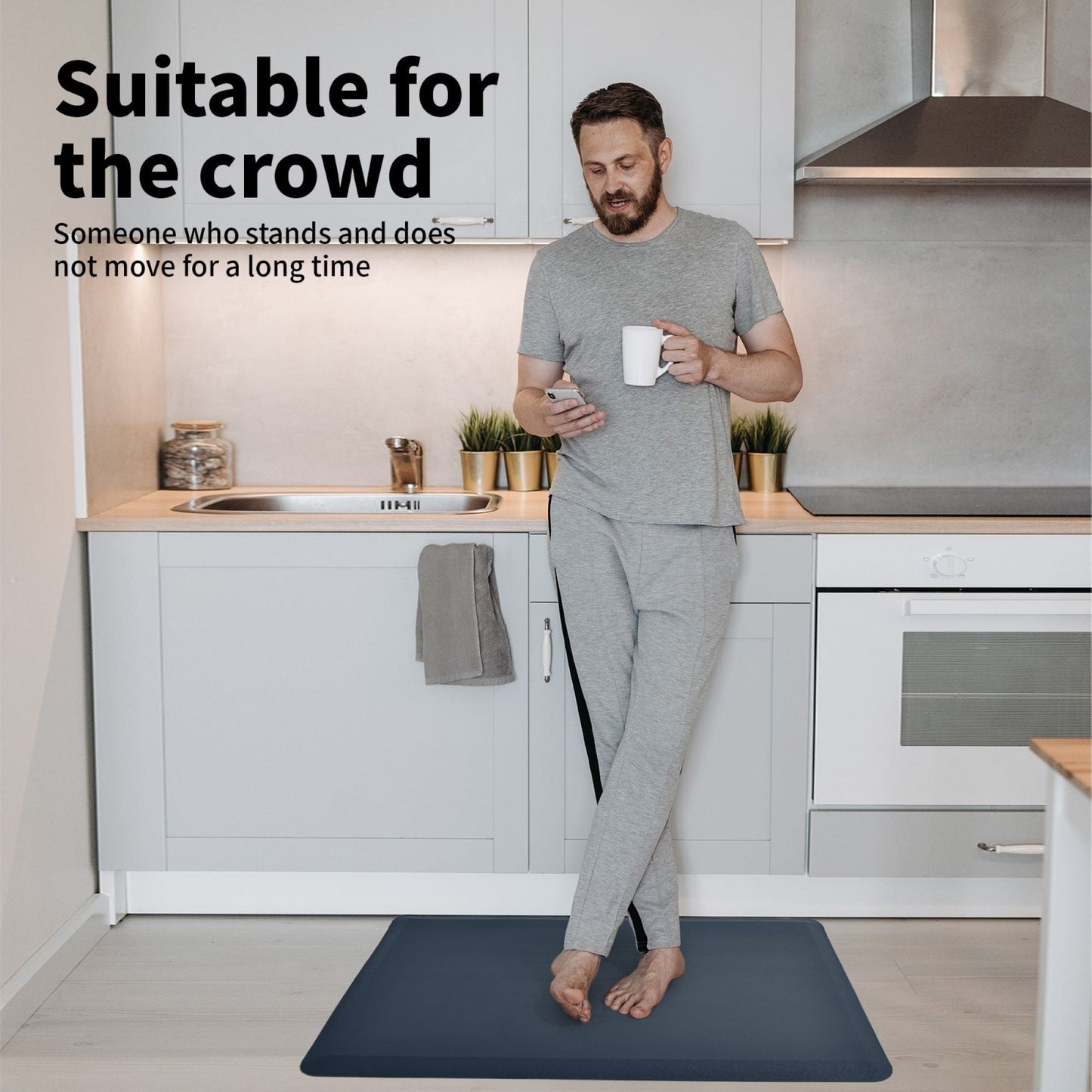 Anti-Fatigue Comfort Mat Non-Slip&All-Purpose Comfort-for Kitchen Office Standing Desk