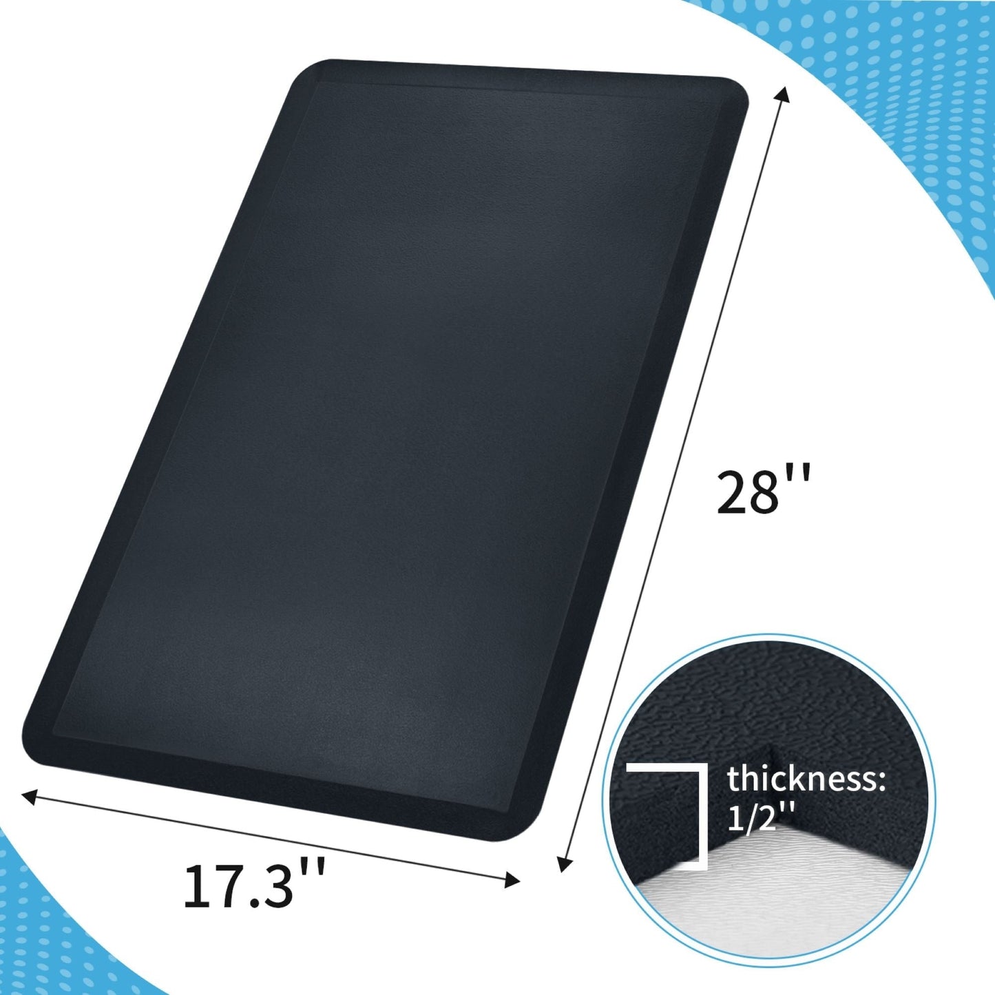 Anti-Fatigue Comfort Mat Non-Slip&All-Purpose Comfort-for Kitchen Office Standing Desk