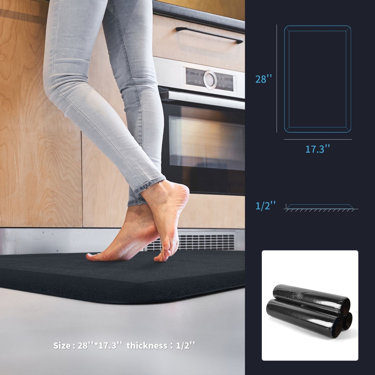 Anti-Fatigue Comfort Mat Non-Slip&All-Purpose Comfort-for Kitchen Office Standing Desk