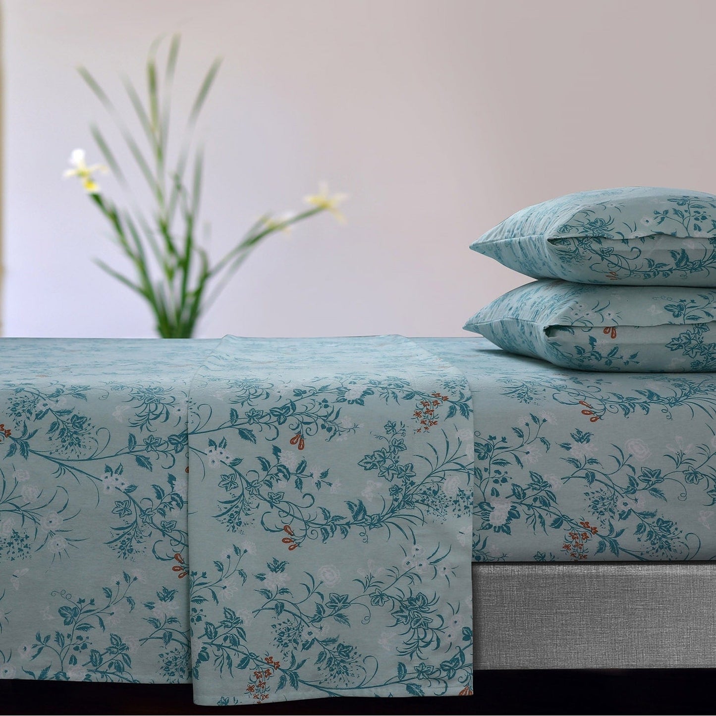 Soft 170-GSM Cotton Flannel Printed Extra Deep Pocket Sheet Set
