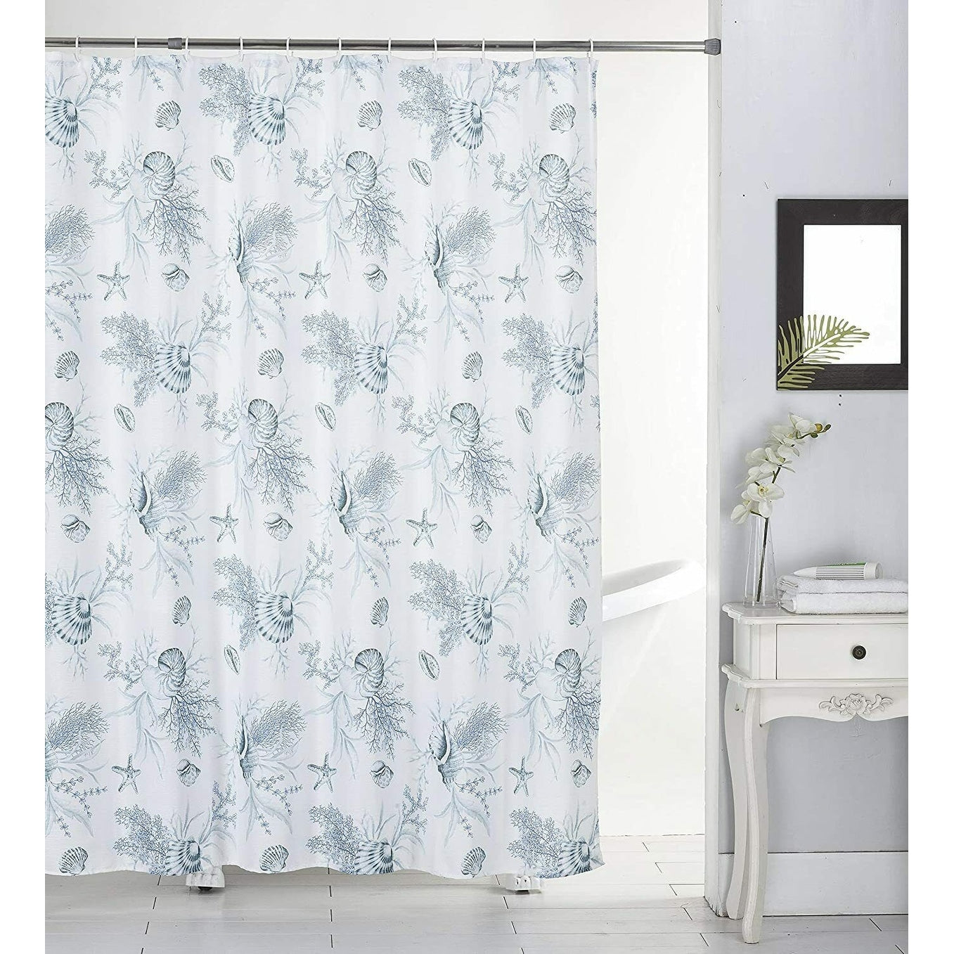 Printed Canvas Shower Curtain Polyester Bathroom Decor Beautiful Colorful Design 70 x 70
