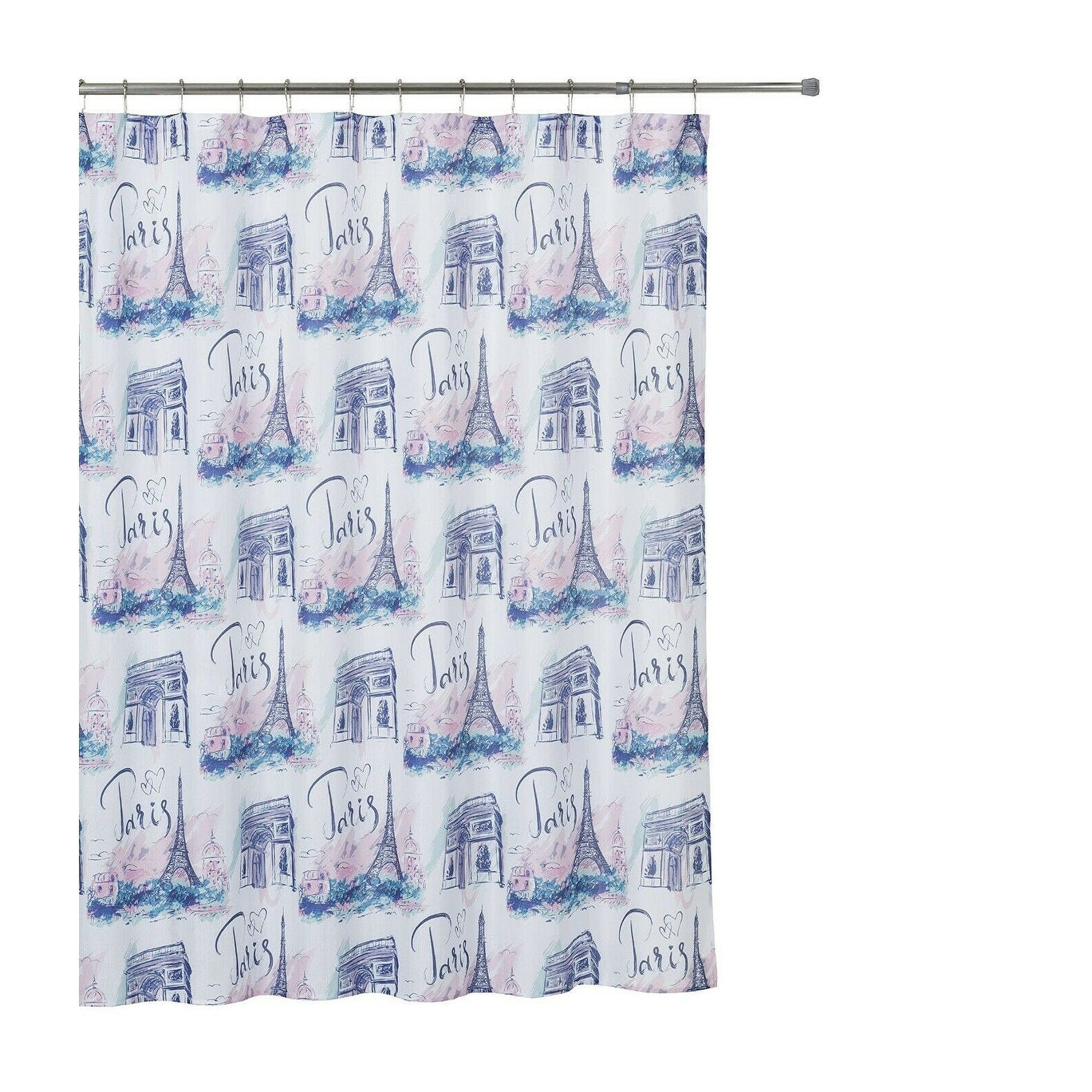 Printed Canvas Shower Curtain Polyester Bathroom Decor Beautiful Colorful Design 70 x 70
