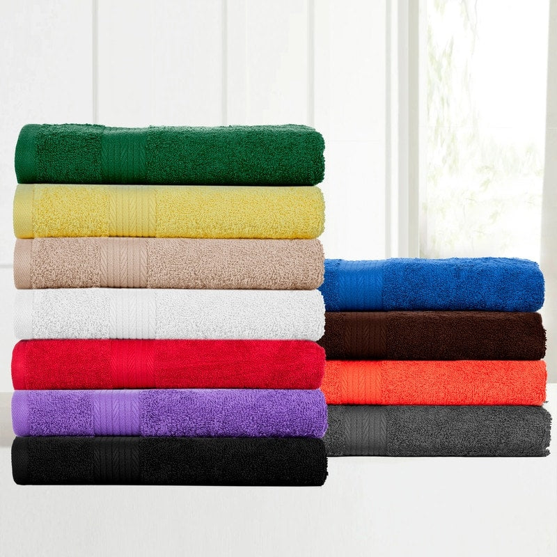 Pure Cotton 600GSM Face Cloths 12X12 Inch by Ample Decor - 20 Pcs