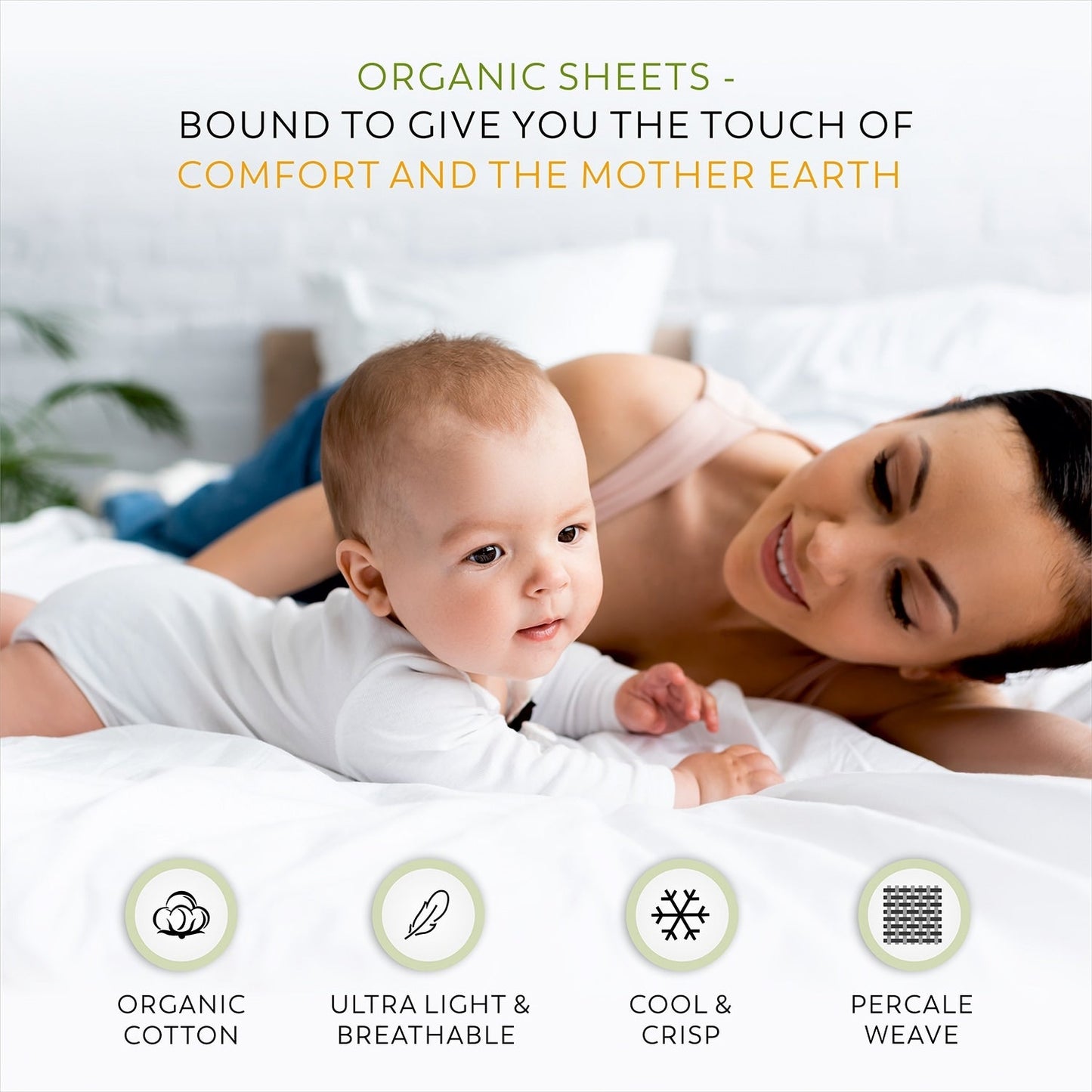 Purity Home Cotton Breathable And Lightweight Deep Pocket Sheet Set