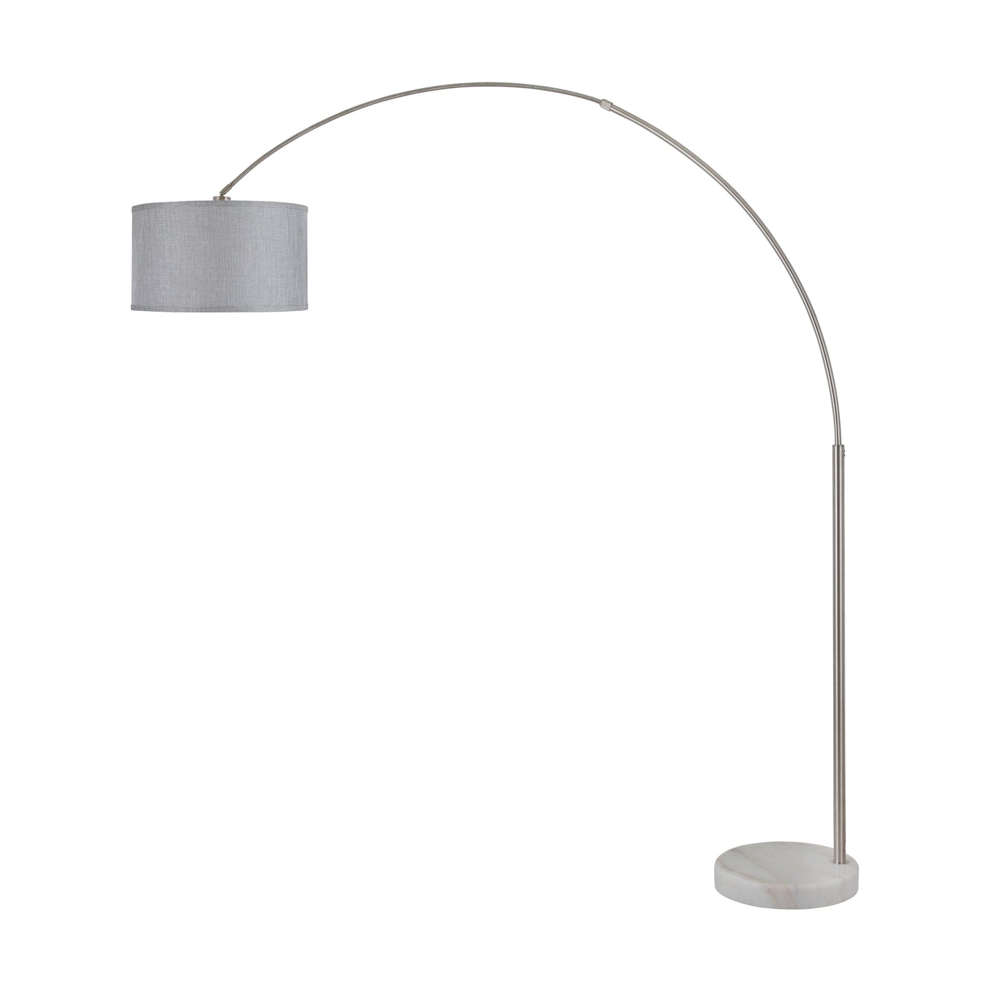 Q-Max 81 Steel Adjustable Arching Floor Lamp With Extra Large Shade and Marble Base