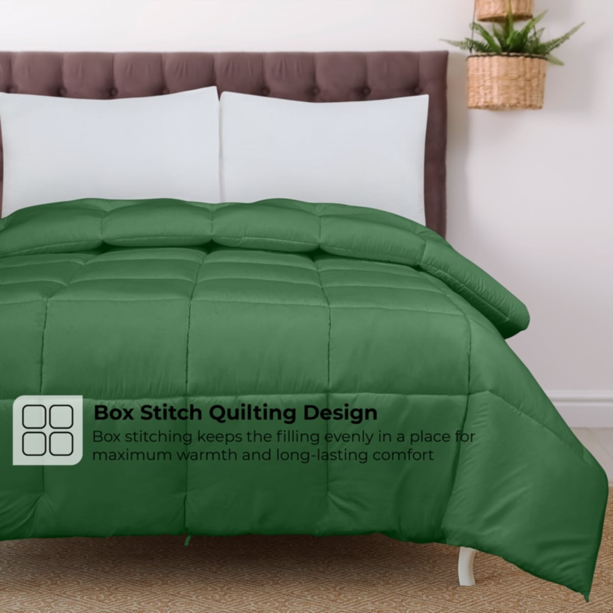 ROYALE King Comforter - All Season Down Alternative Bedding Comforter - Lightweight Quilted Comforter (King, Navy)