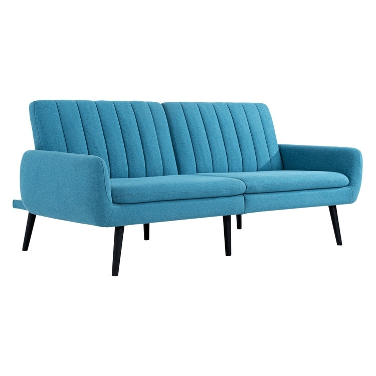 Canapé-lit futon moderne, canapé-lit futon convertible, canapé-lit en lin à dossier divisé pour salon