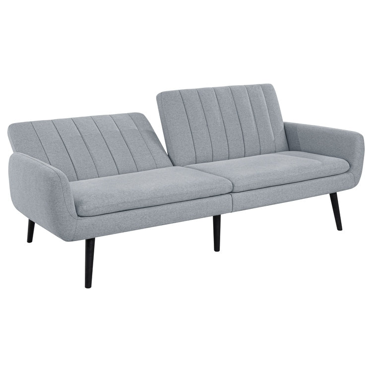 Canapé-lit futon moderne, canapé-lit futon convertible, canapé-lit en lin à dossier divisé pour salon