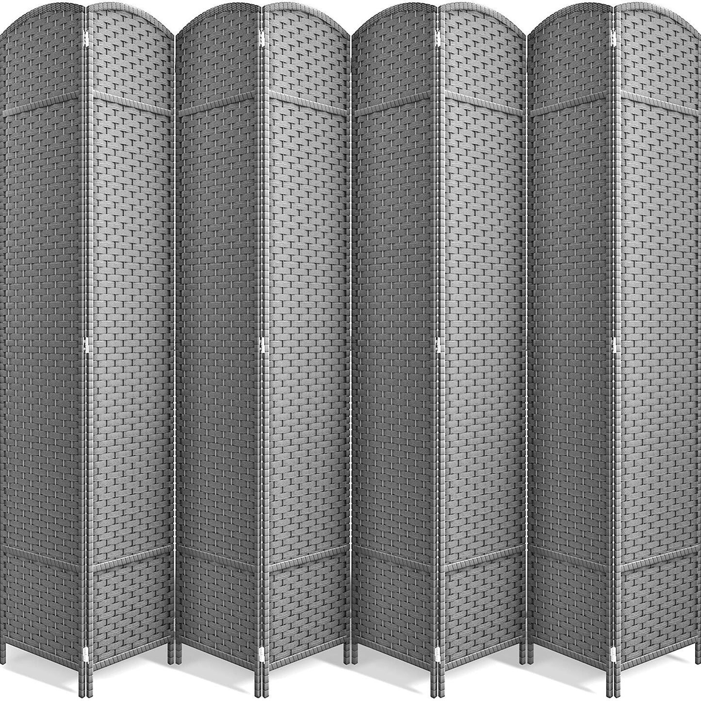 Room Divider Folding Privacy Screen Tall Partition Foldable Wall 8 Panel - 96” L x 19.50” W x 69” H