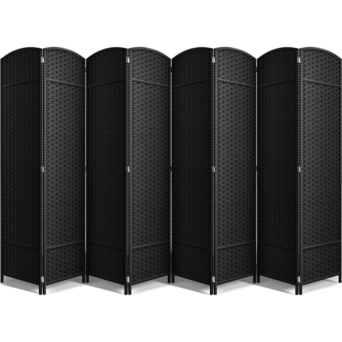 Room Divider Folding Privacy Screen Tall Partition Foldable Wall 8 Panel - 96” L x 19.50” W x 69” H