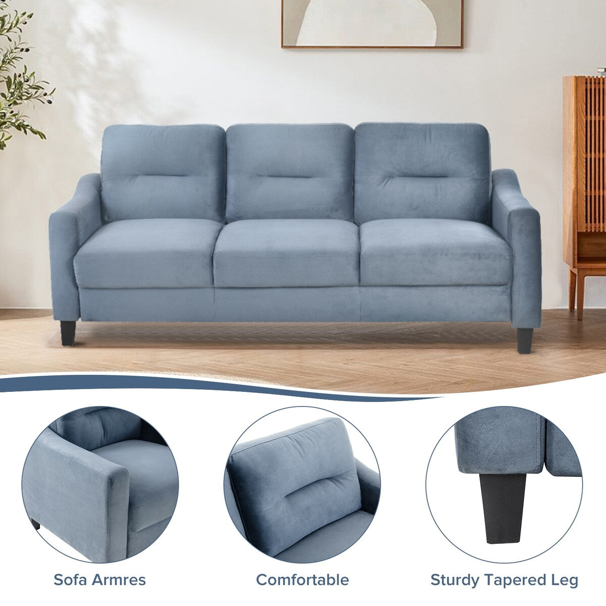 Ensemble canapé sectionnel confortable Roomfitters pour salon, chambre et bureau | Mobilier pour petits espaces