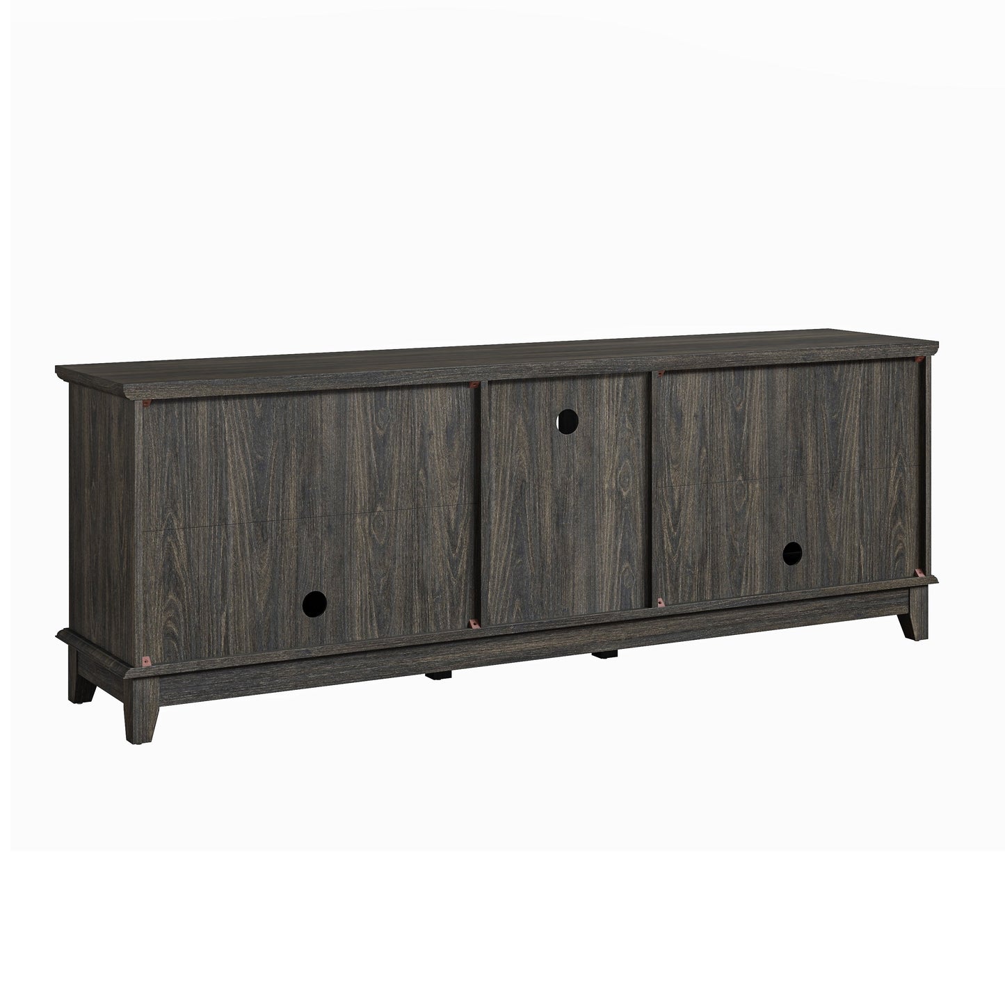 Rustic 72-Inch TV Stand with Adjustable Shelves, Hidden Storage - 72 in Width