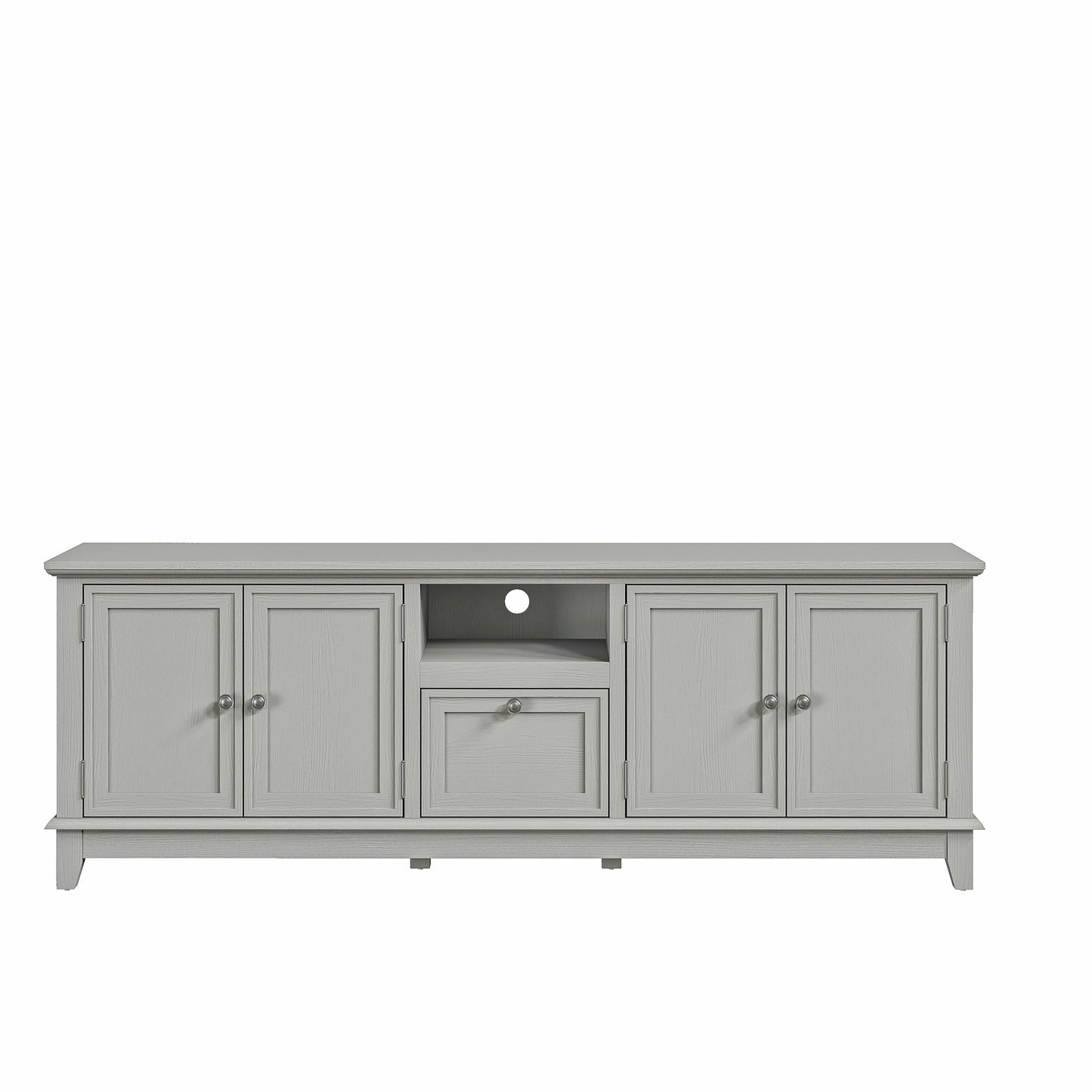 Rustic 72-Inch TV Stand with Adjustable Shelves, Hidden Storage - 72 in Width