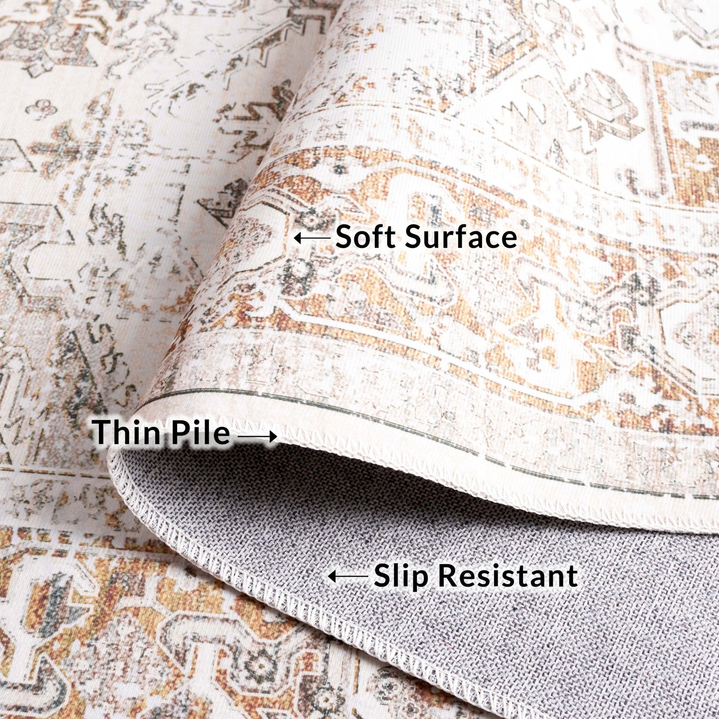 SAFAVIEH Arizona Chantalle Machine Washable Slip Resistant Vintage Oriental
