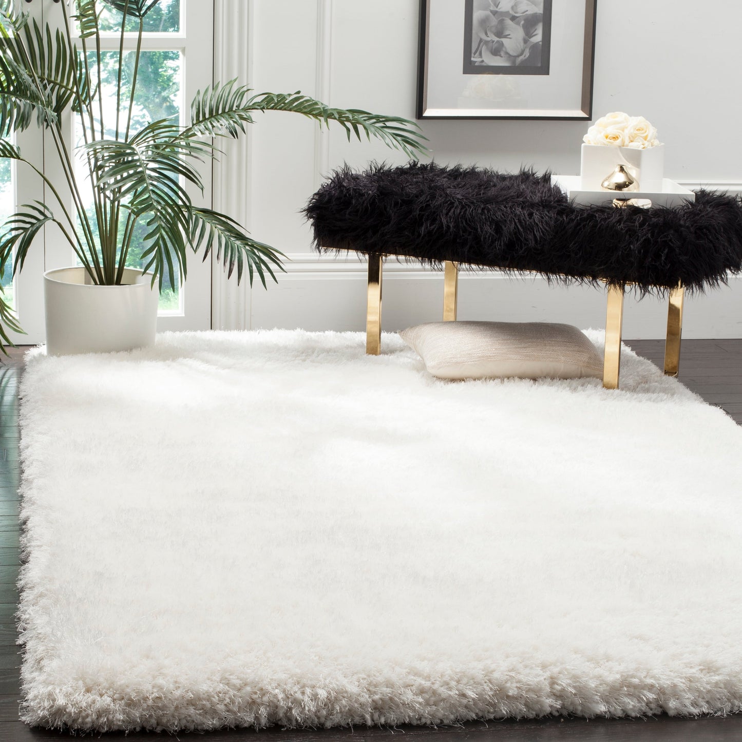 SAFAVIEH Bahija Rudina Luxe Shaggy 3 inch-thick Area Rug