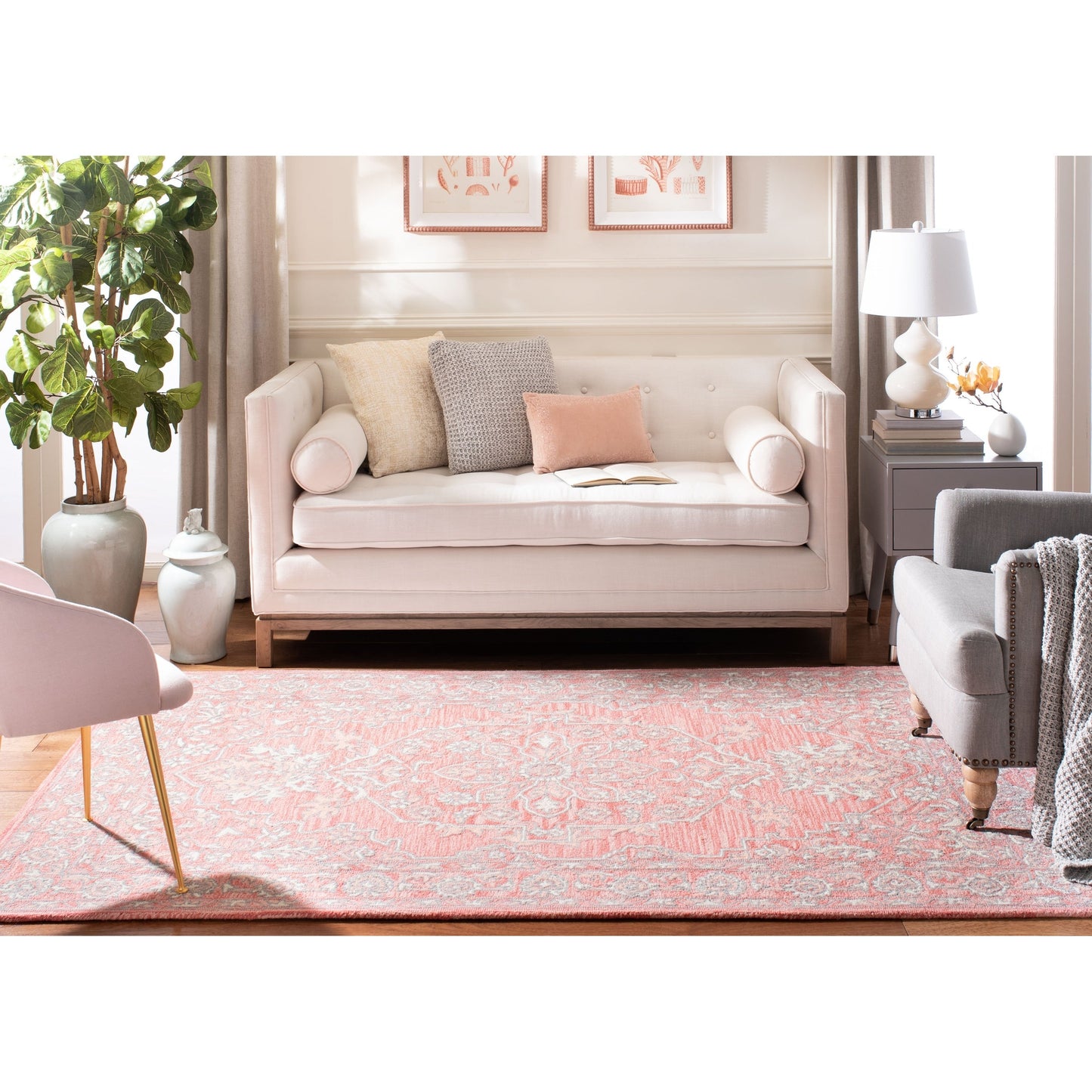 SAFAVIEH Handmade Blossom Maaret Modern Floral Wool Rug