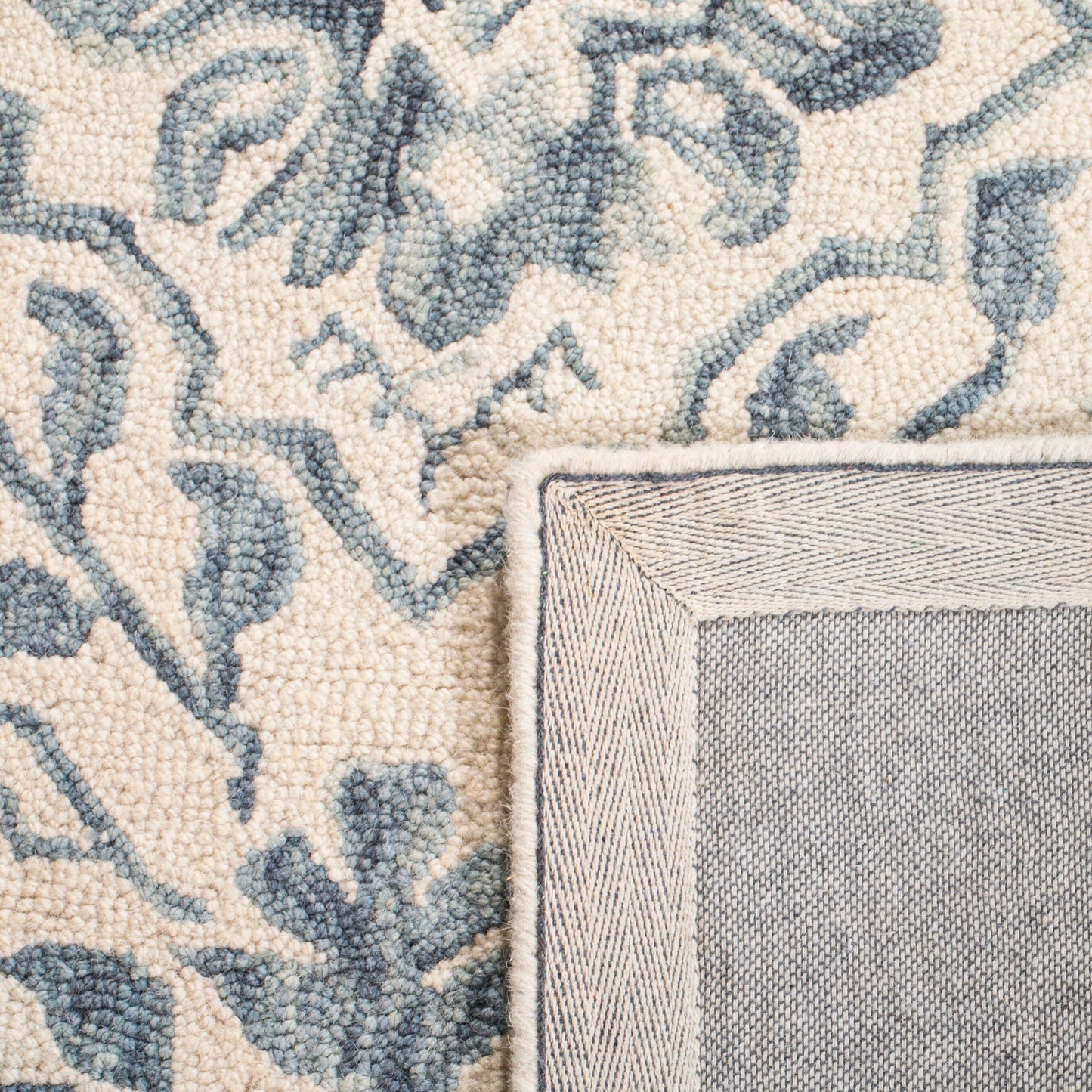 SAFAVIEH Handmade Dip Dye Elvedina Floral Wool Rug