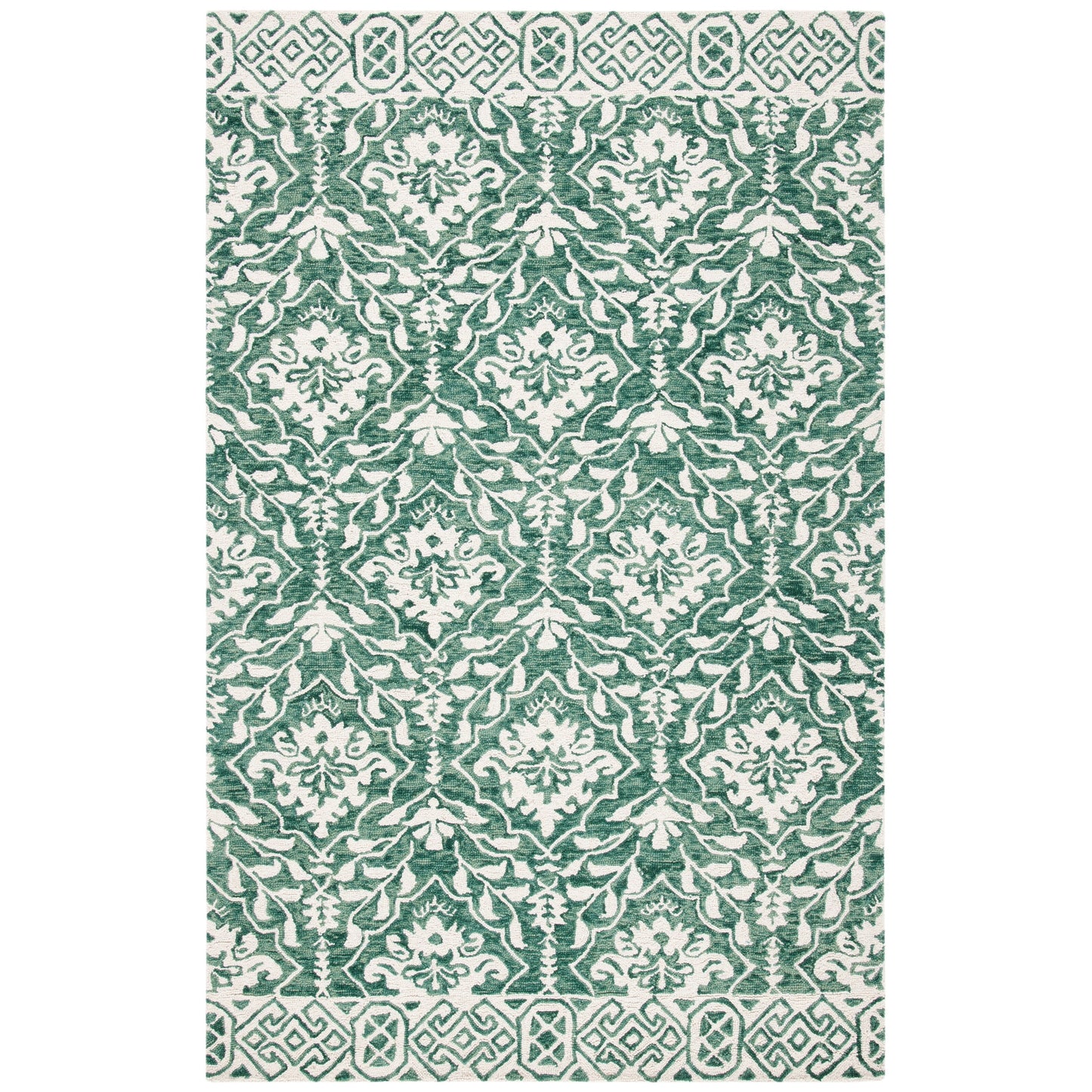 SAFAVIEH Handmade Dip Dye Elvedina Floral Wool Rug